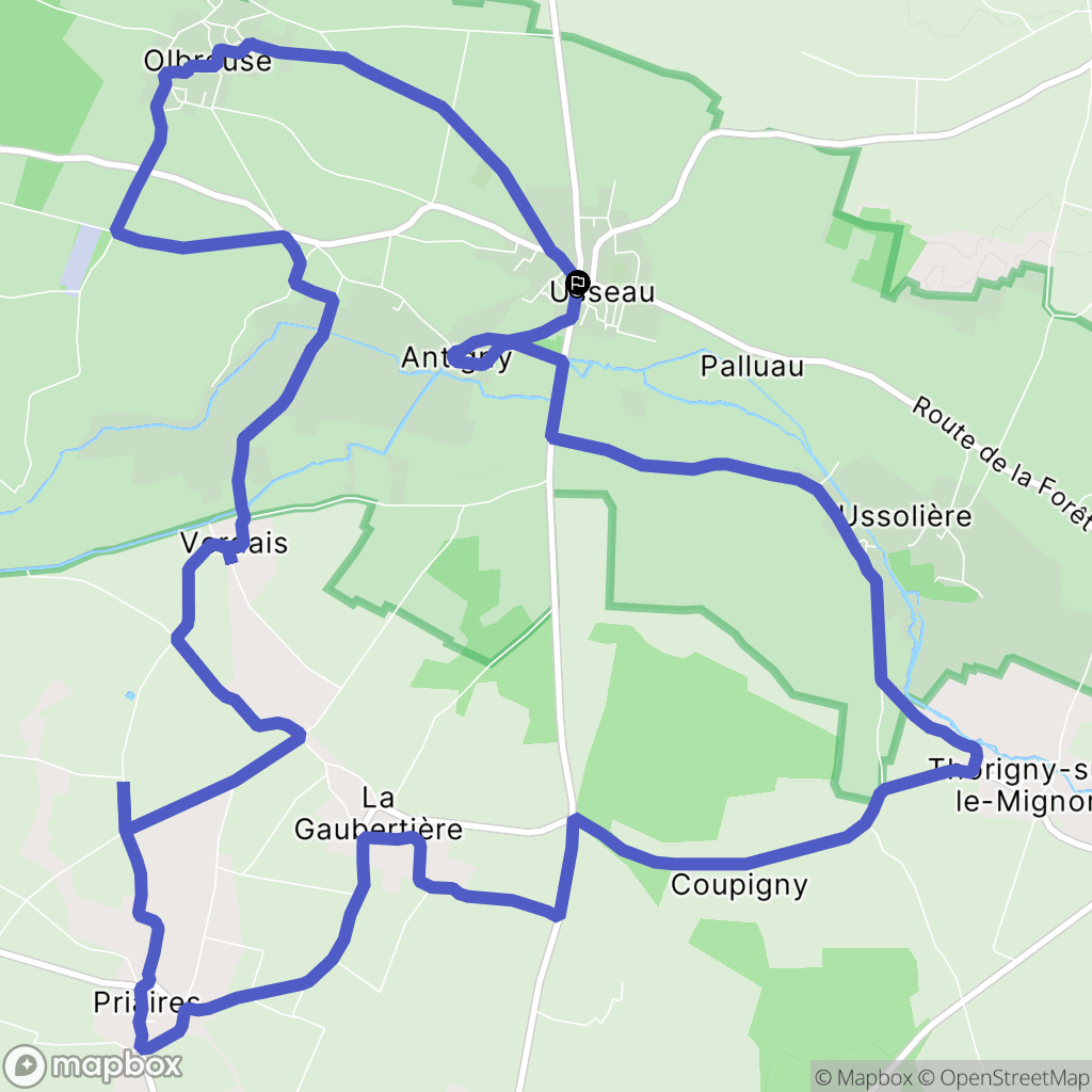 Val-du-Mignon : carte du parcours de randonnée - France