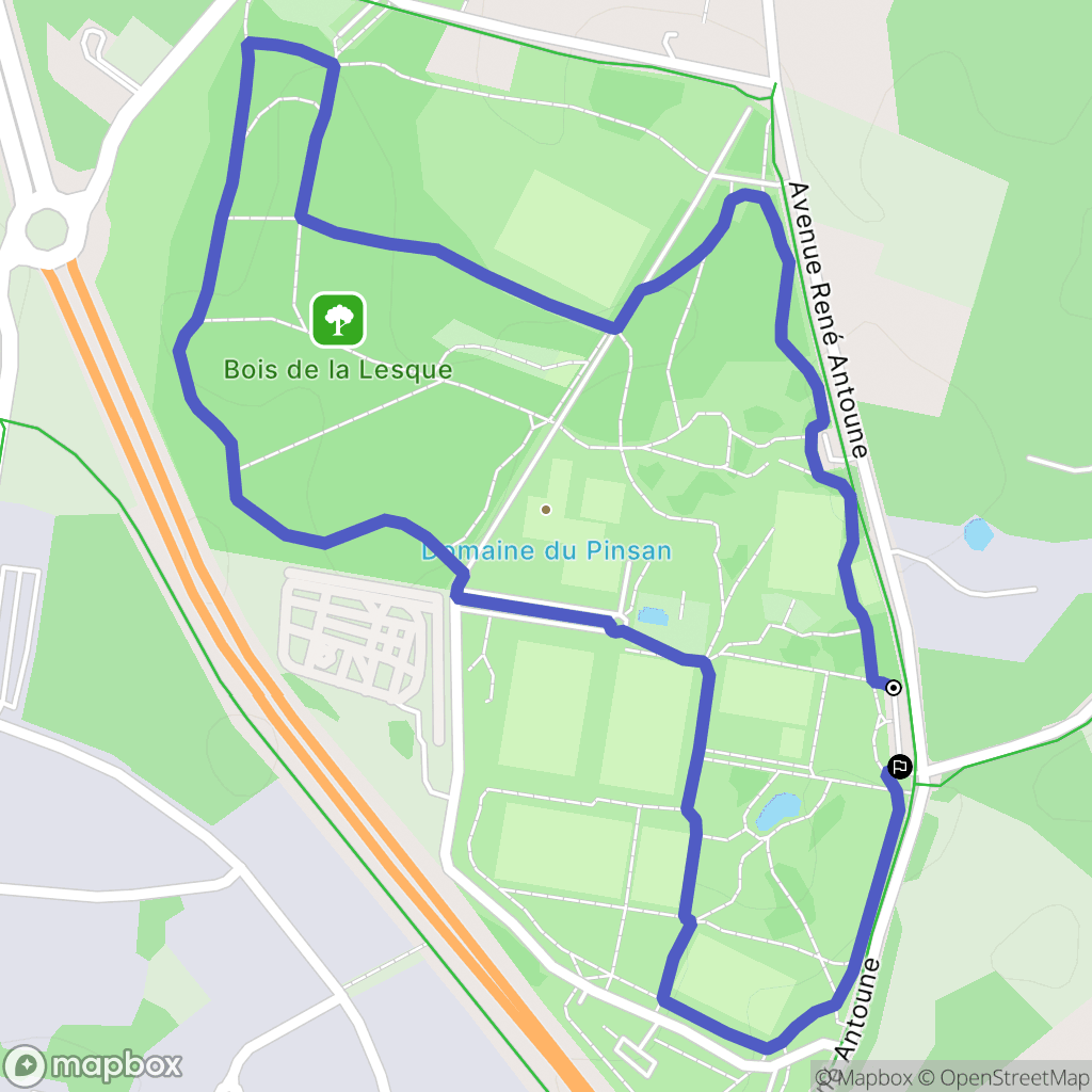 Eysines : carte du parcours de randonnée - France