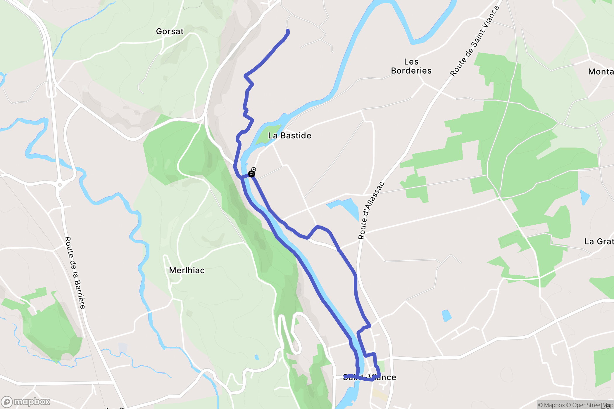 Saint-Viance : carte du parcours de randonnée - France