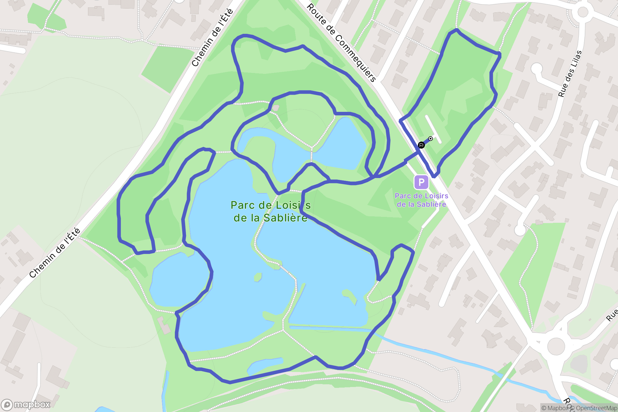 Challans : carte du parcours de randonnée - France