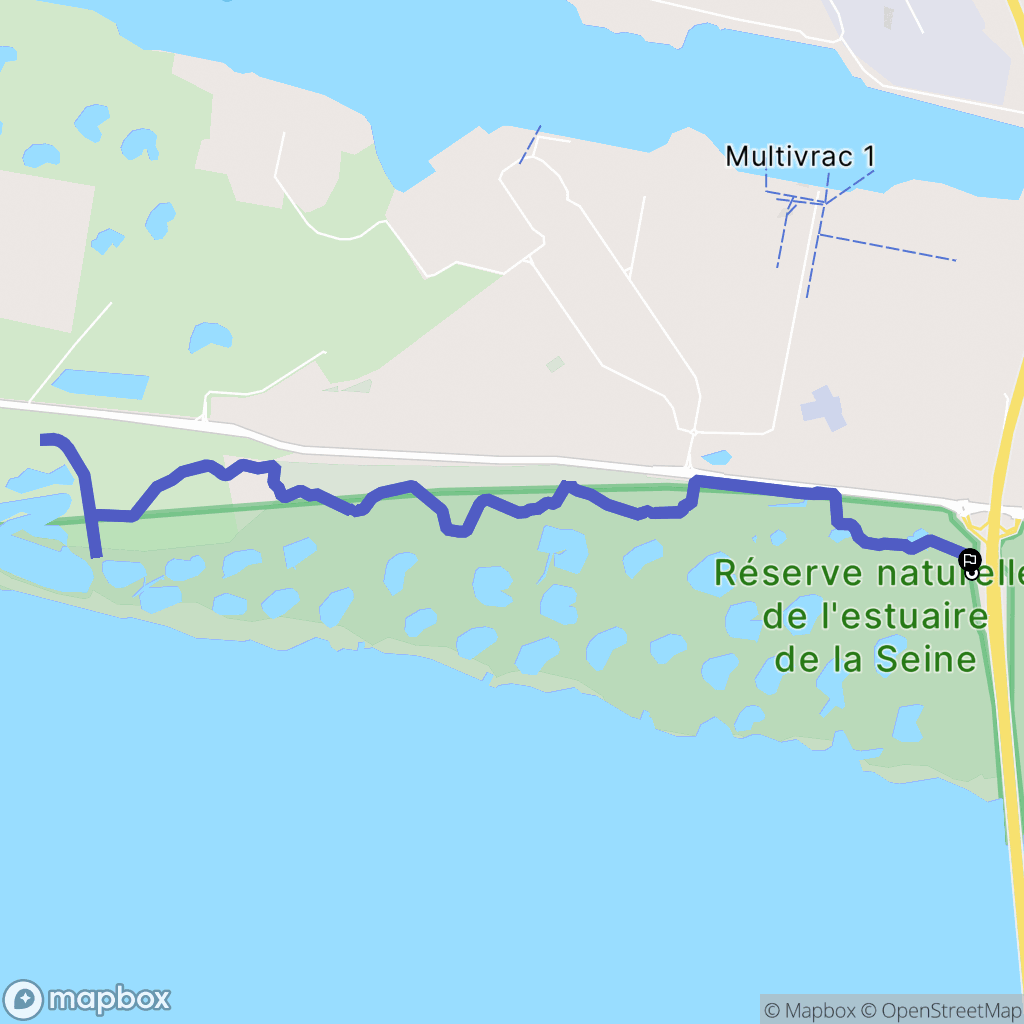 Sandouville : carte du parcours de randonnée - France