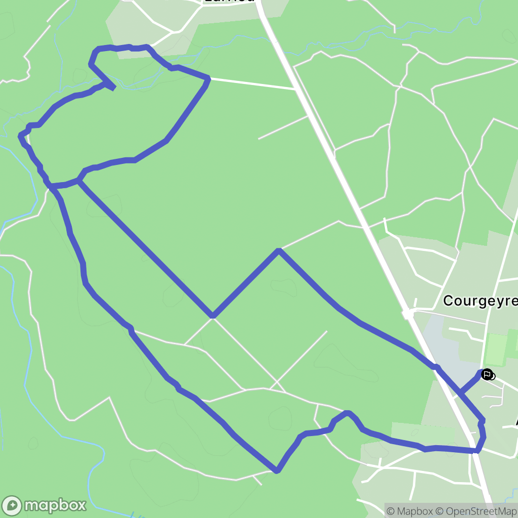 Salles : carte du parcours de randonnée - France