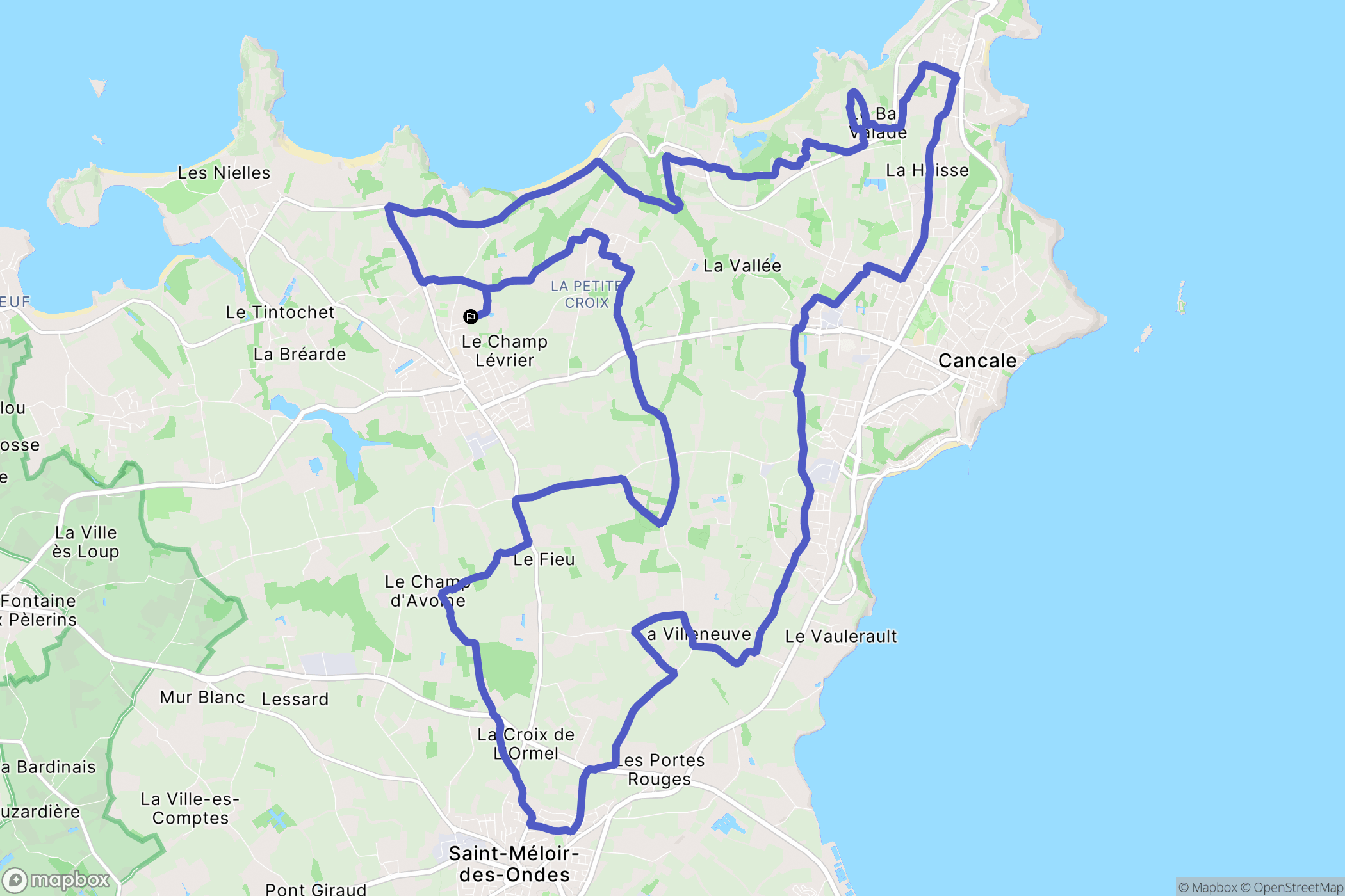 Saint-Coulomb : carte du parcours de randonnée - France
