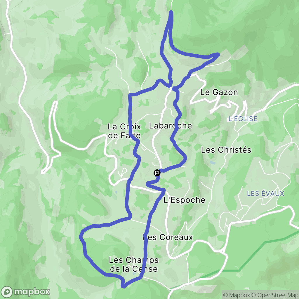 Labaroche : carte du parcours de randonnée - France