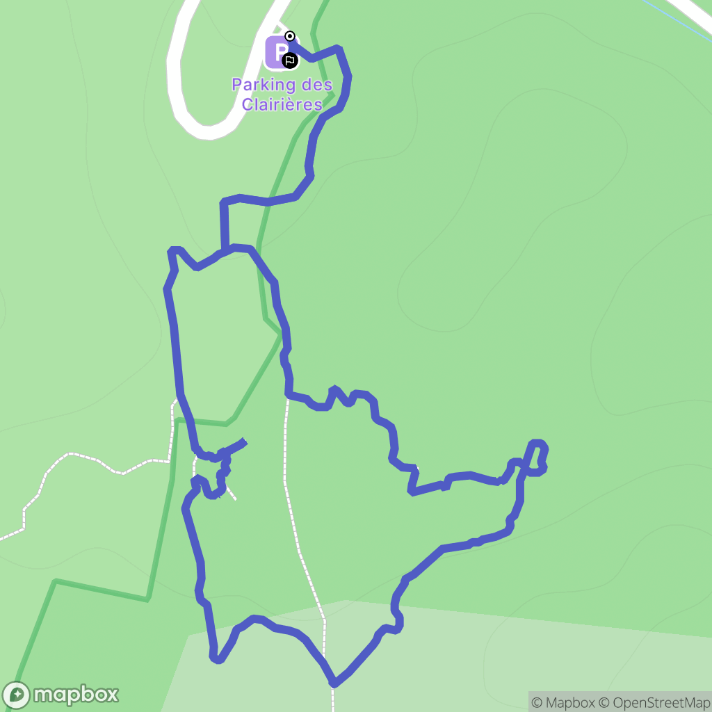 Les Vans : carte du parcours de randonnée - France