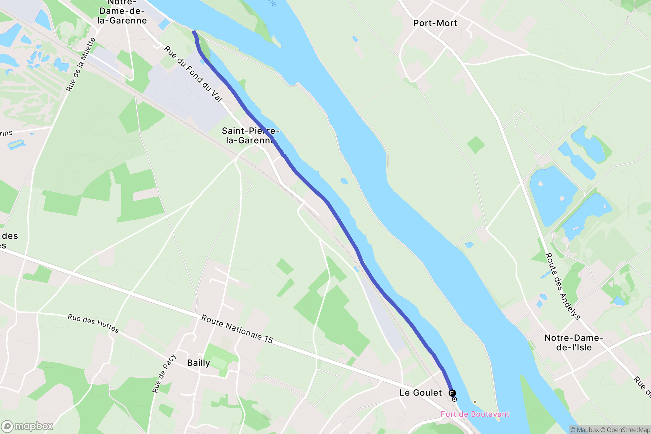 Saint-Pierre-la-Garenne : carte du parcours de randonnée - France