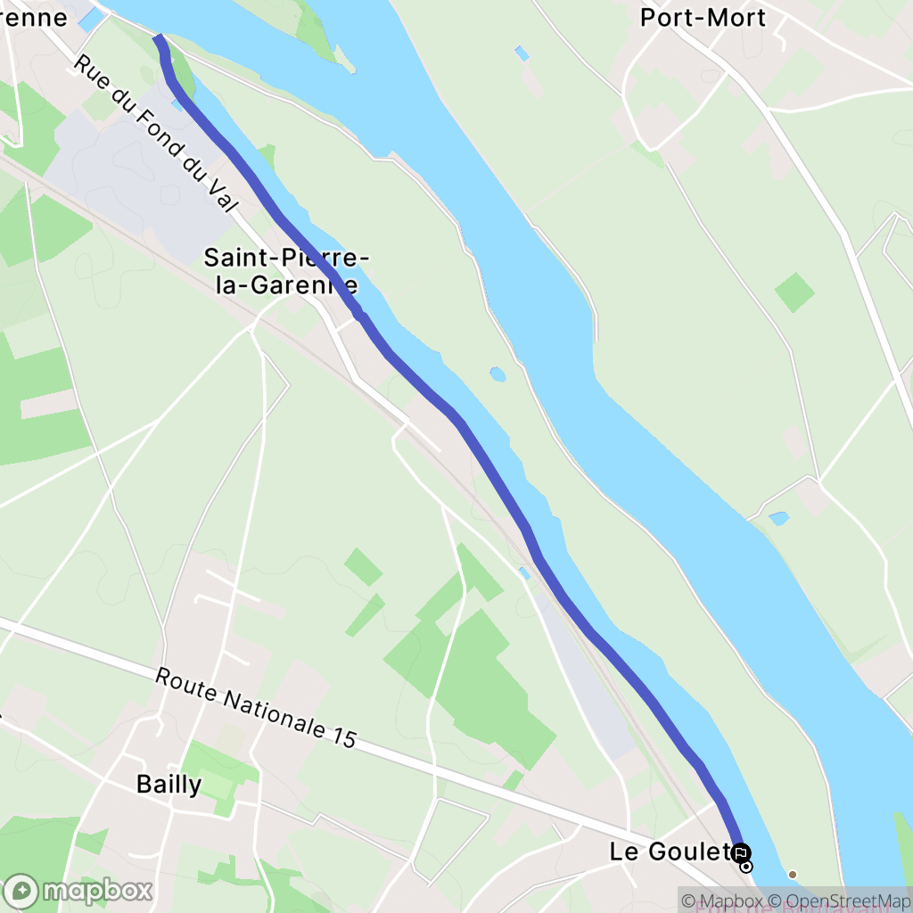 Saint-Pierre-la-Garenne : carte du parcours de randonnée - France
