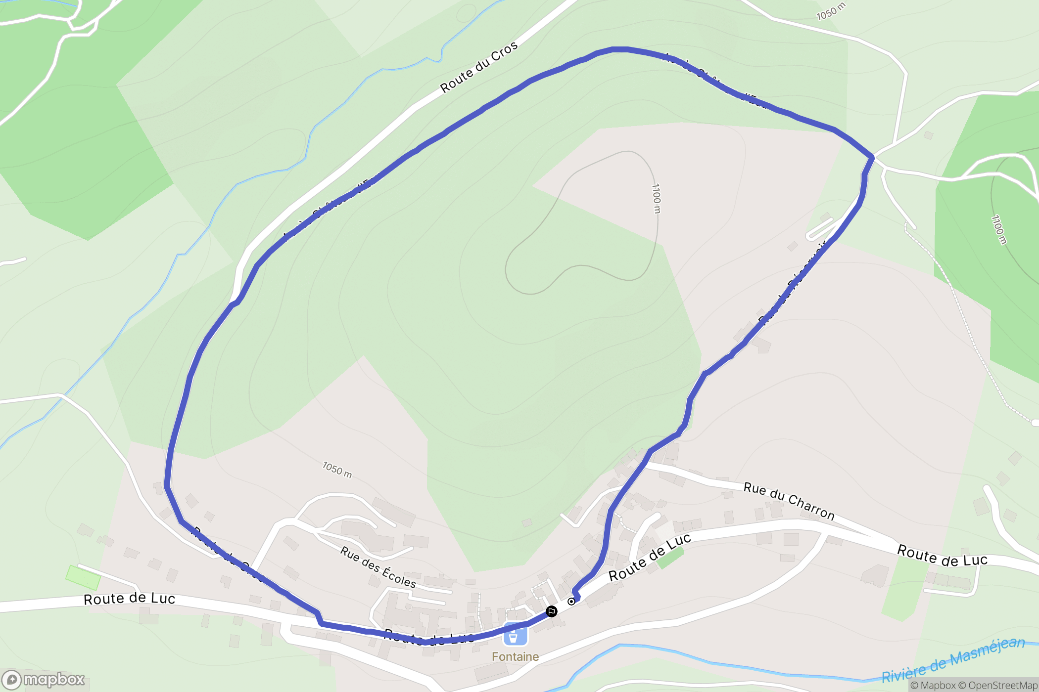 Saint-Étienne-de-Lugdarès : carte du parcours de randonnée - France