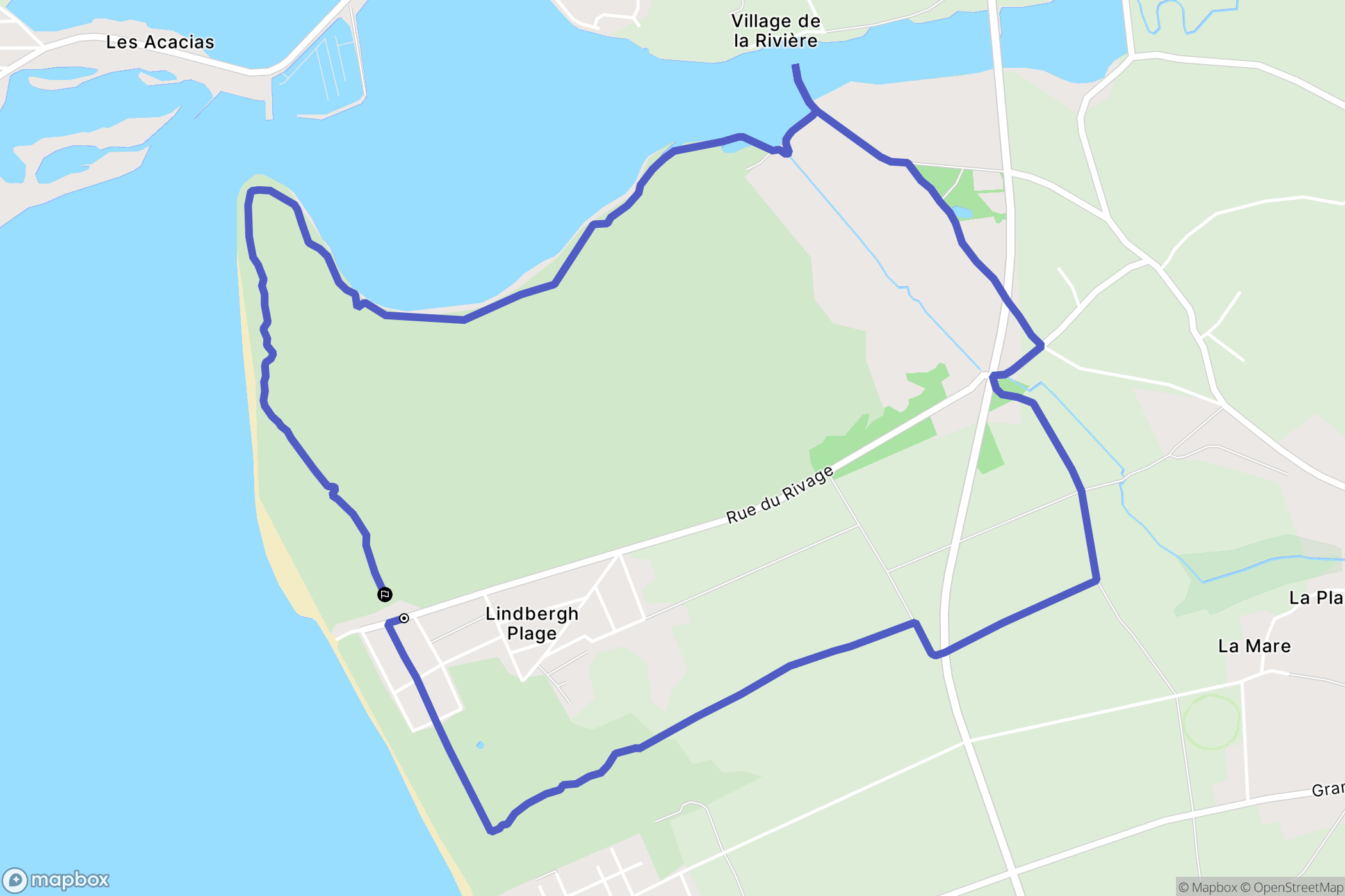 Port-Bail-sur-Mer : carte du parcours de randonnée - France