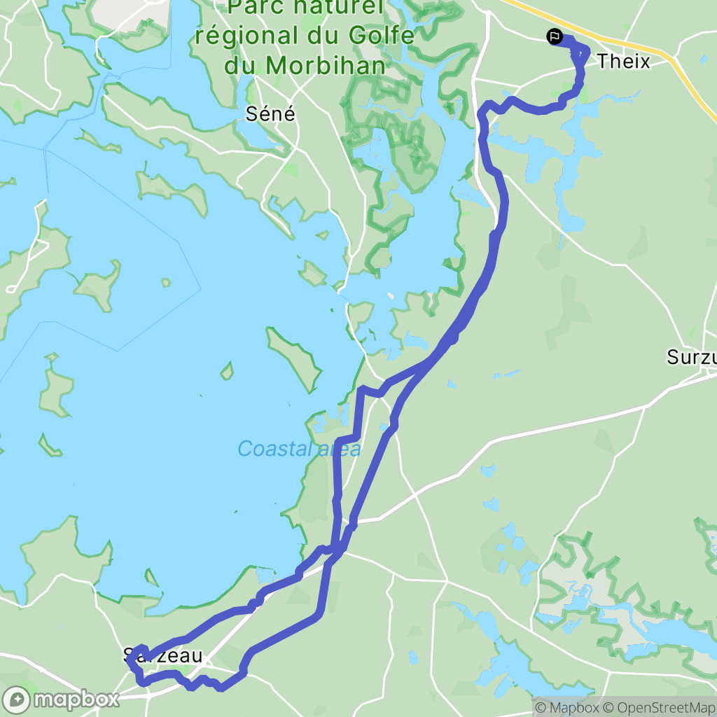 Theix : carte du parcours de randonnée - France