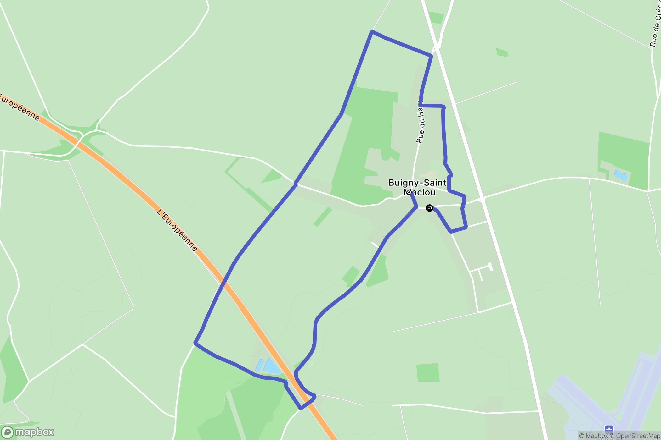 Buigny-Saint-Maclou : carte du parcours de randonnée - France