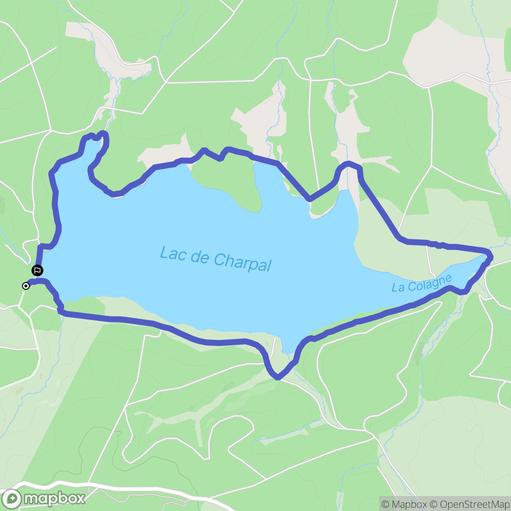 Monts-de-Randon : carte du parcours de randonnée - France