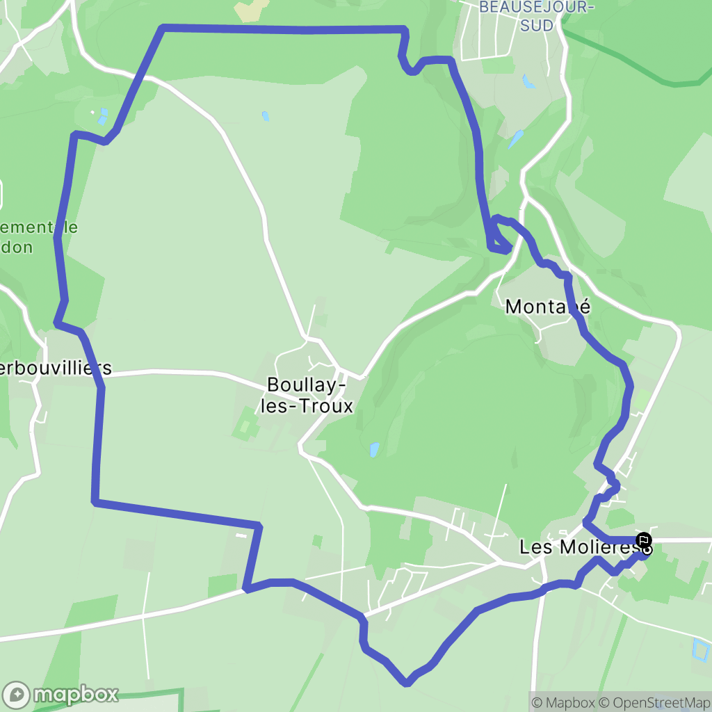 Les Molières : carte du parcours de randonnée - France