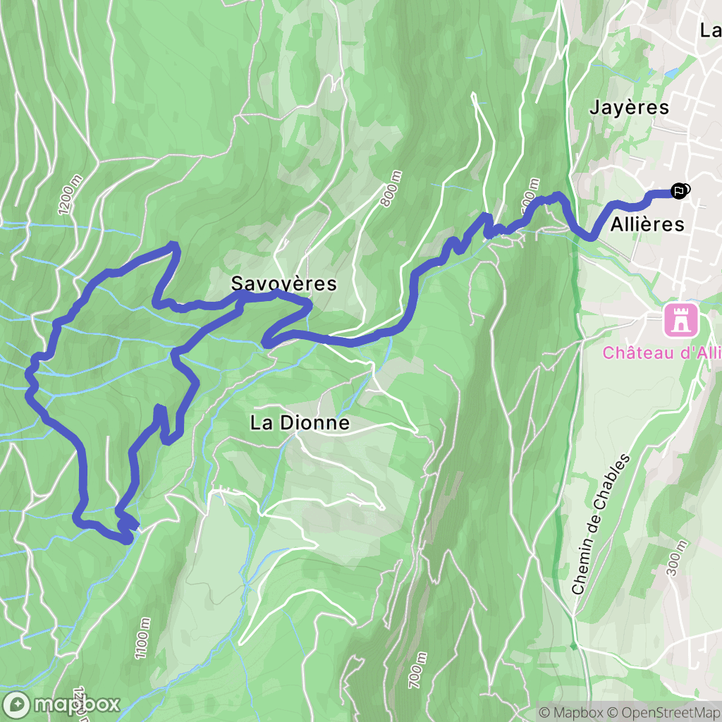 Claix : carte du parcours de randonnée - France