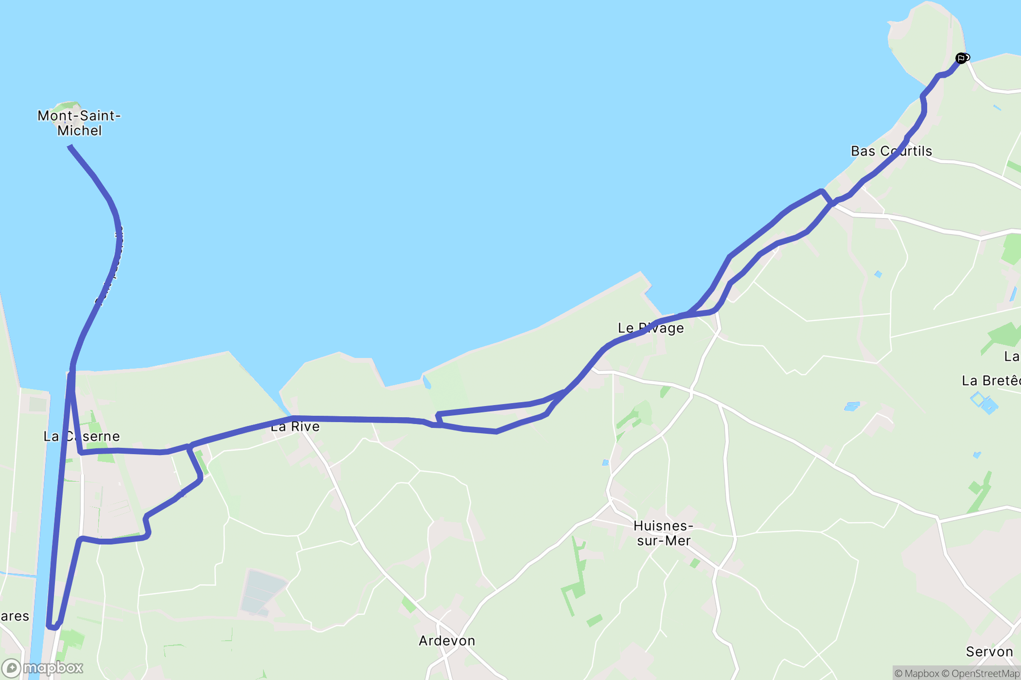 Courtils : carte du parcours de randonnée - France