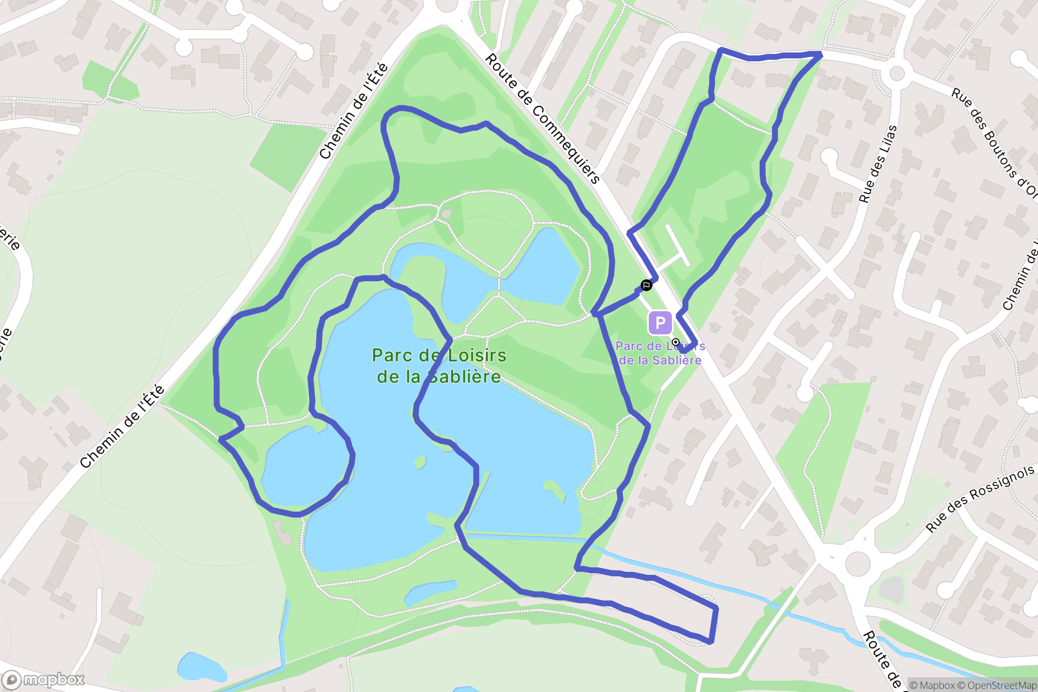 Challans : carte du parcours de randonnée - France