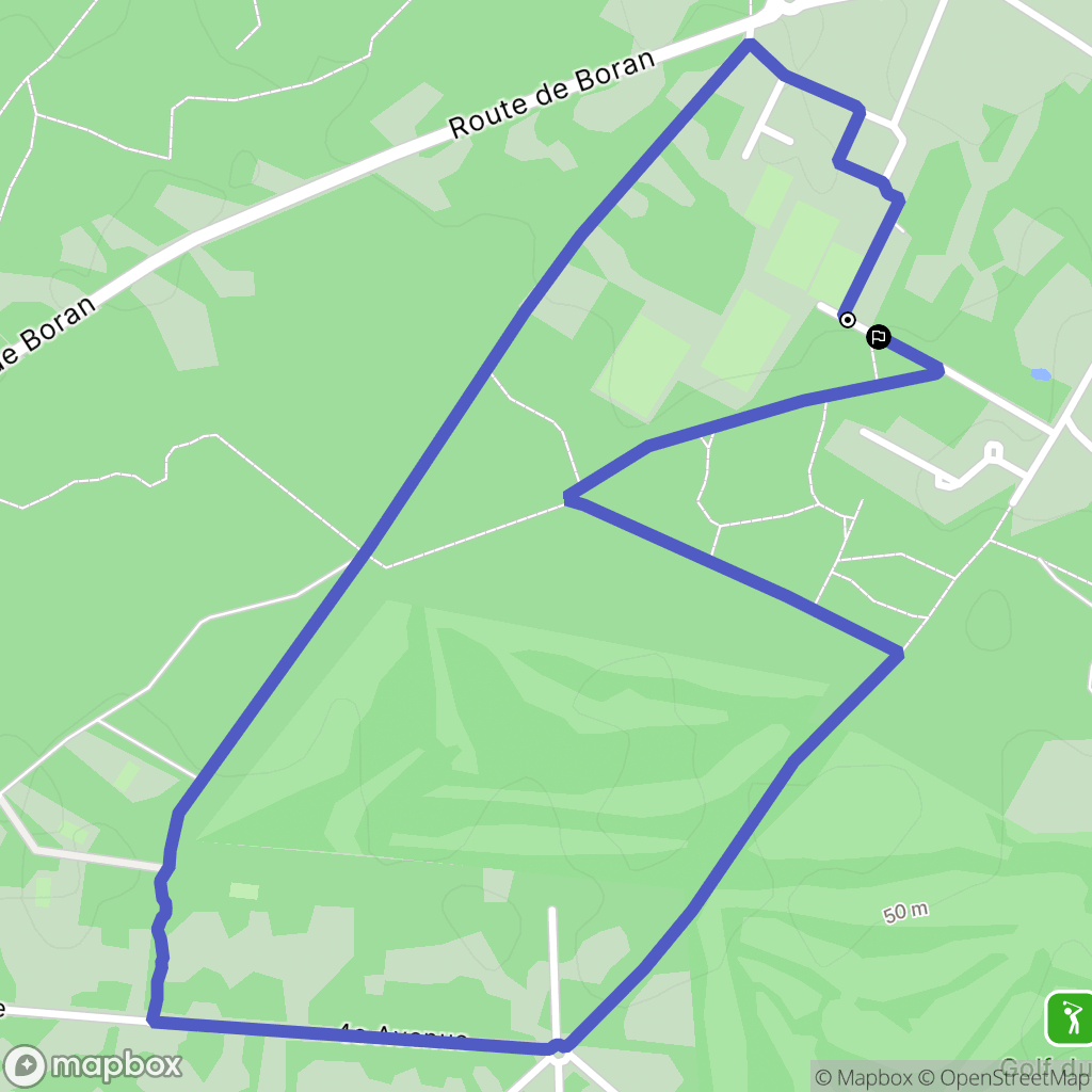 Gouvieux : carte du parcours de randonnée - France