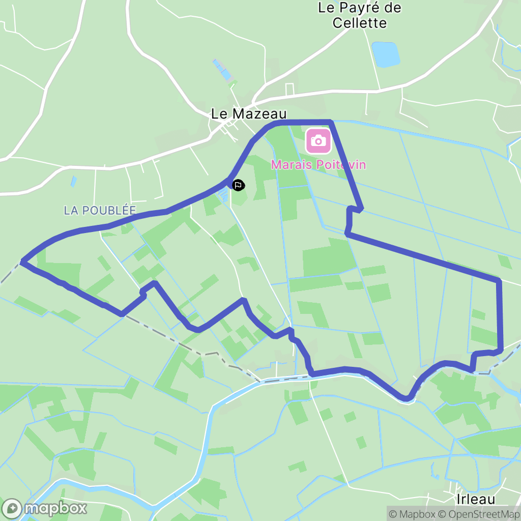 Le Mazeau : carte du parcours de randonnée - France