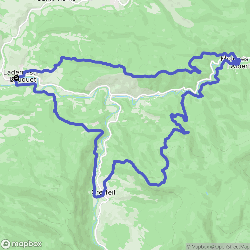 Ladern-sur-Lauquet : carte du parcours de randonnée - France