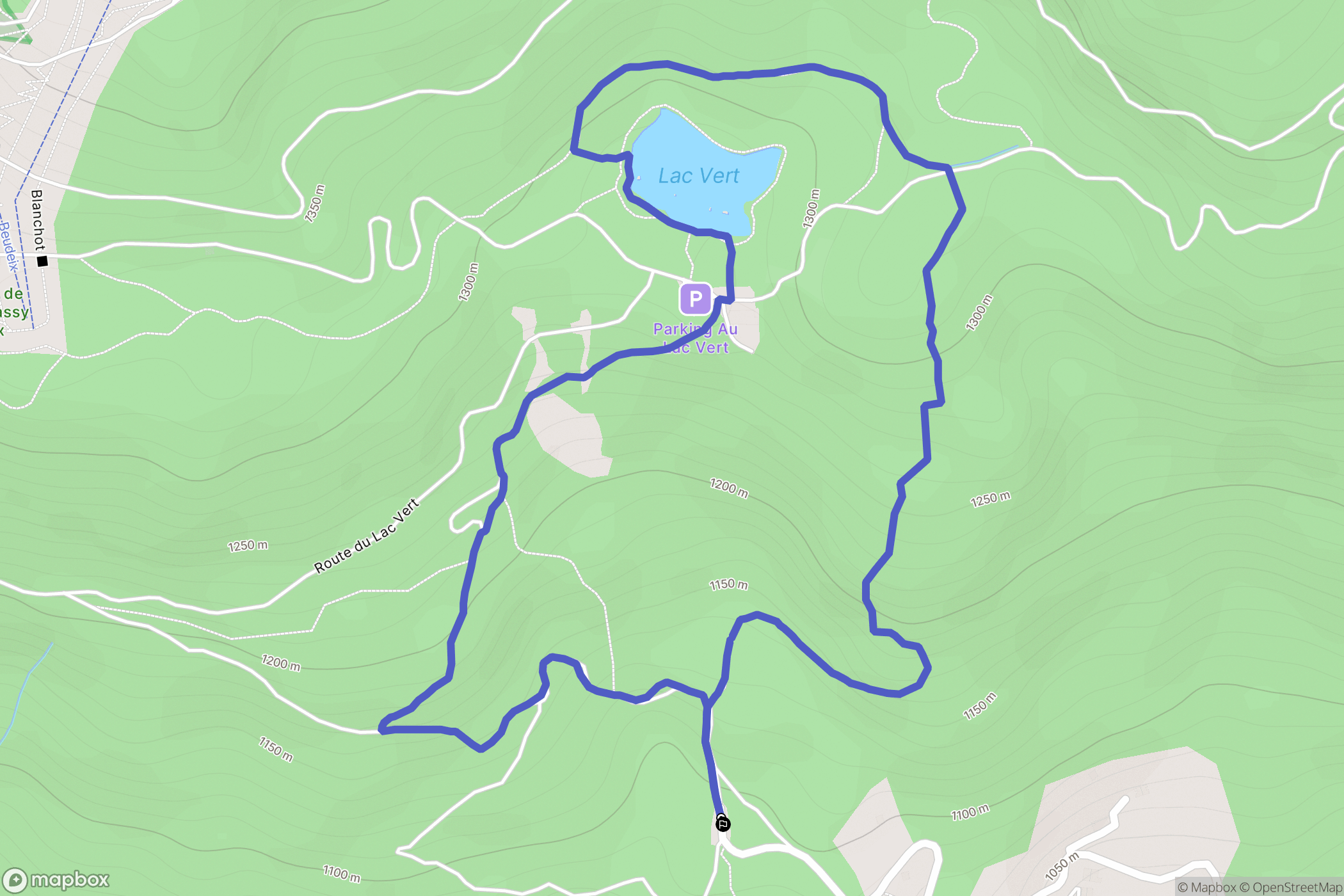 Servoz : carte du parcours de randonnée - France