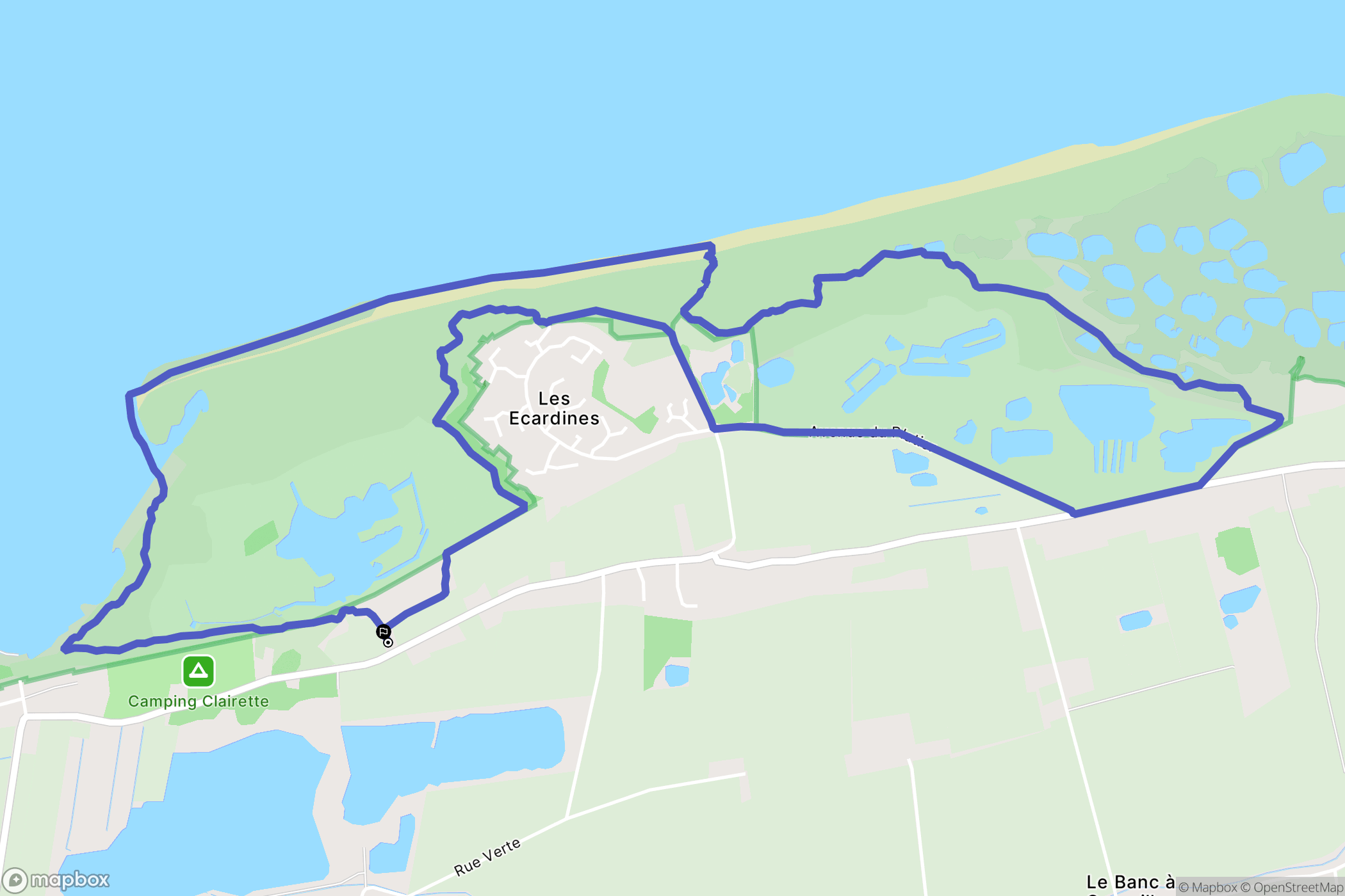 Gravelines : carte du parcours de randonnée - France