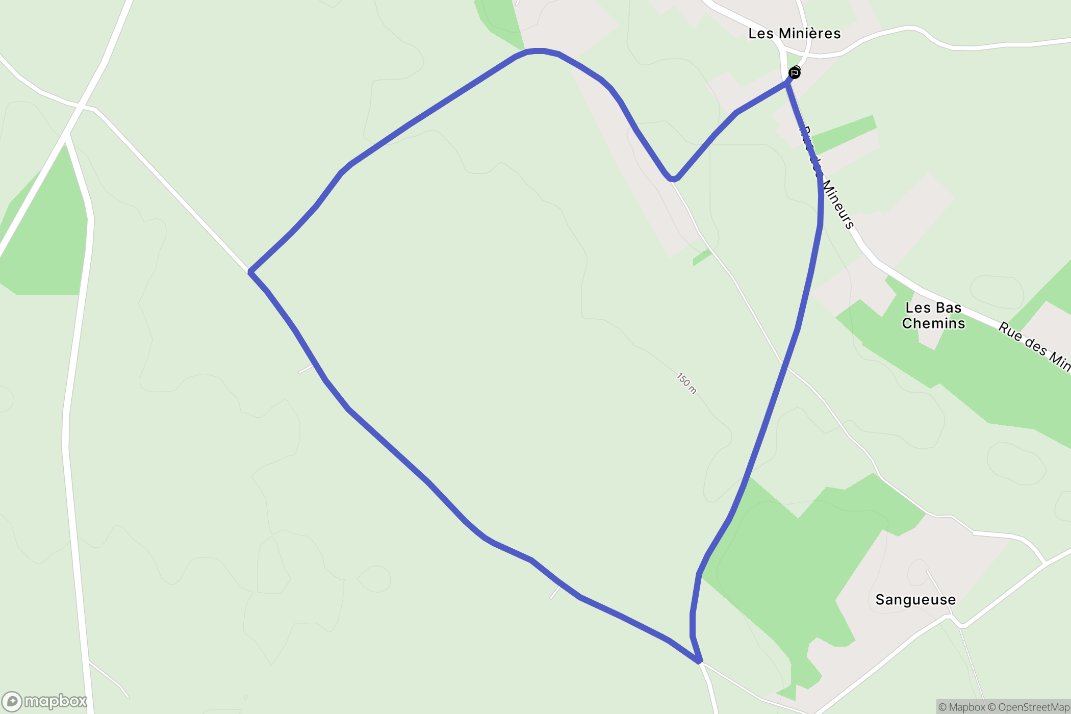 Mesnils-sur-Iton : carte du parcours de randonnée - France