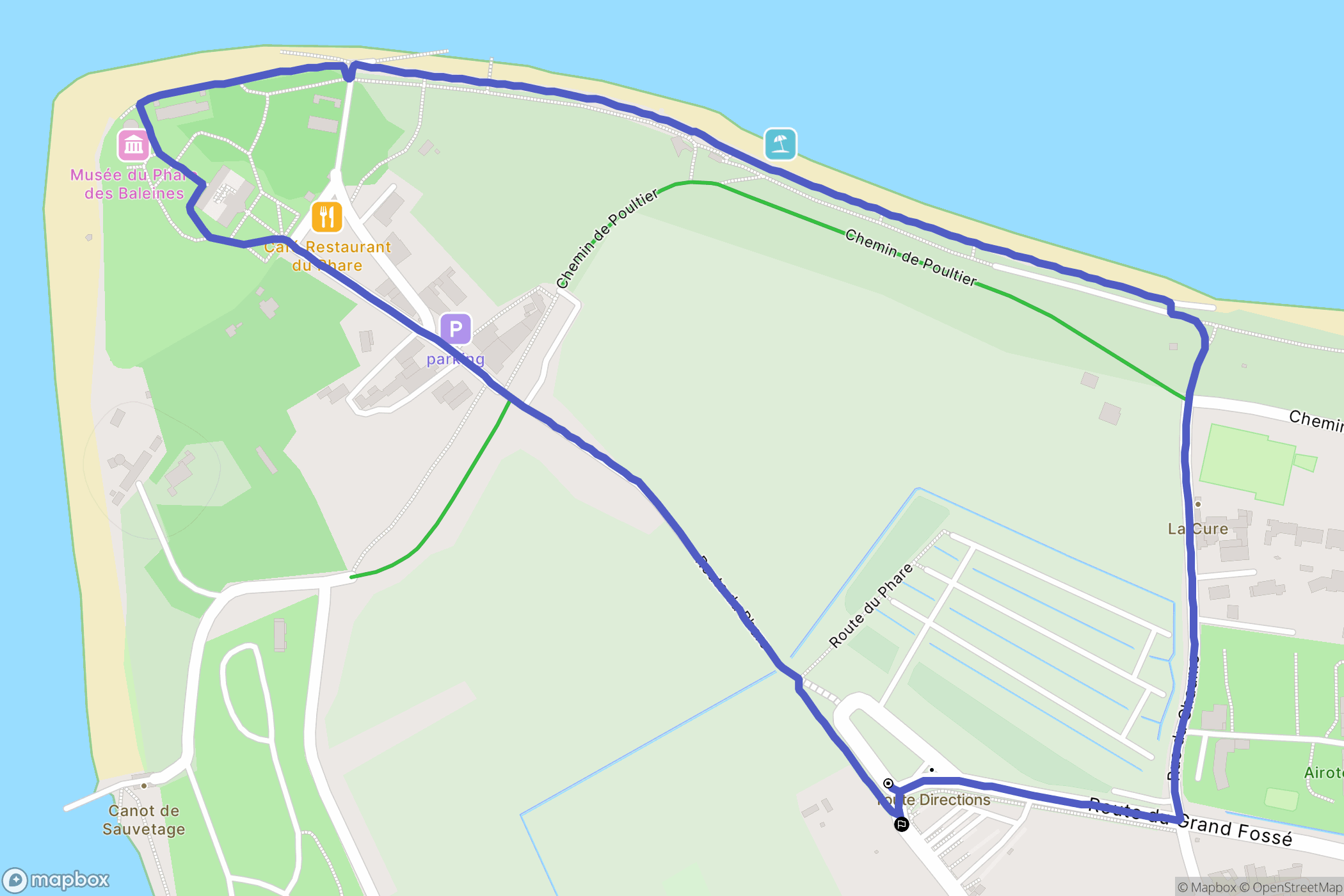 Saint-Clément-des-Baleines : carte du parcours de randonnée - France
