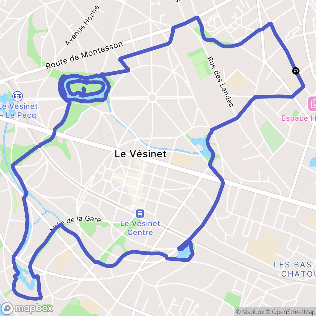 Le Vésinet : carte du parcours de randonnée - France