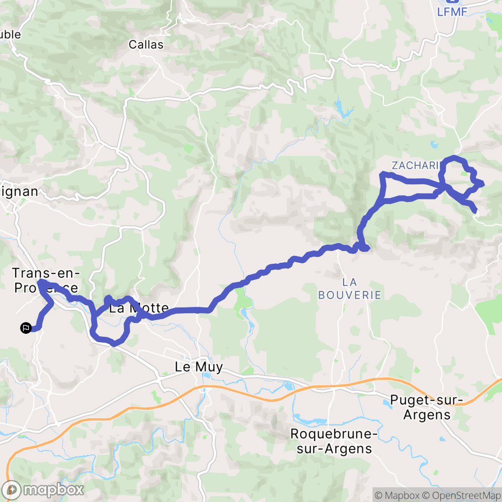 Les Arcs : carte du parcours de randonnée - France
