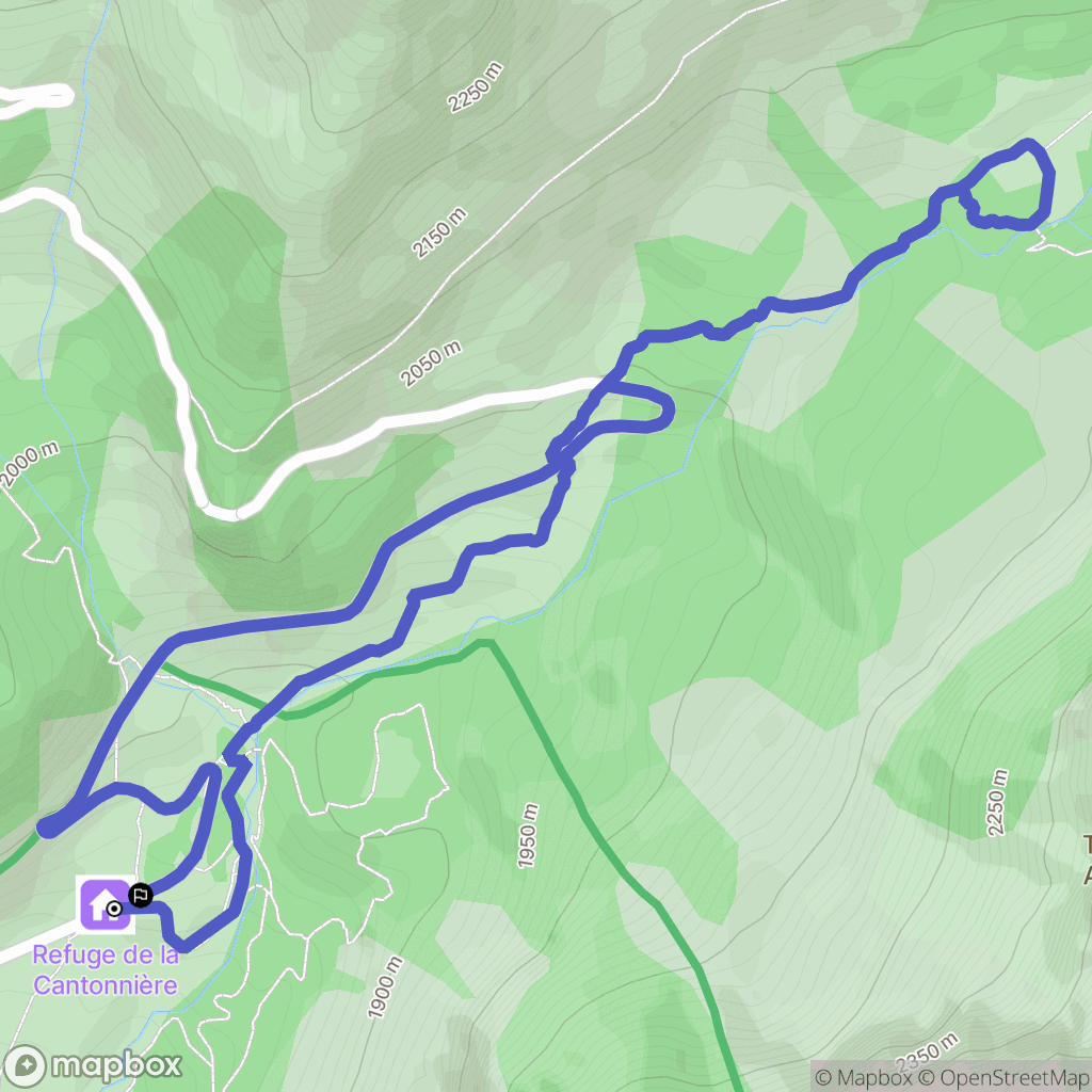 Entraunes : carte du parcours de randonnée - France