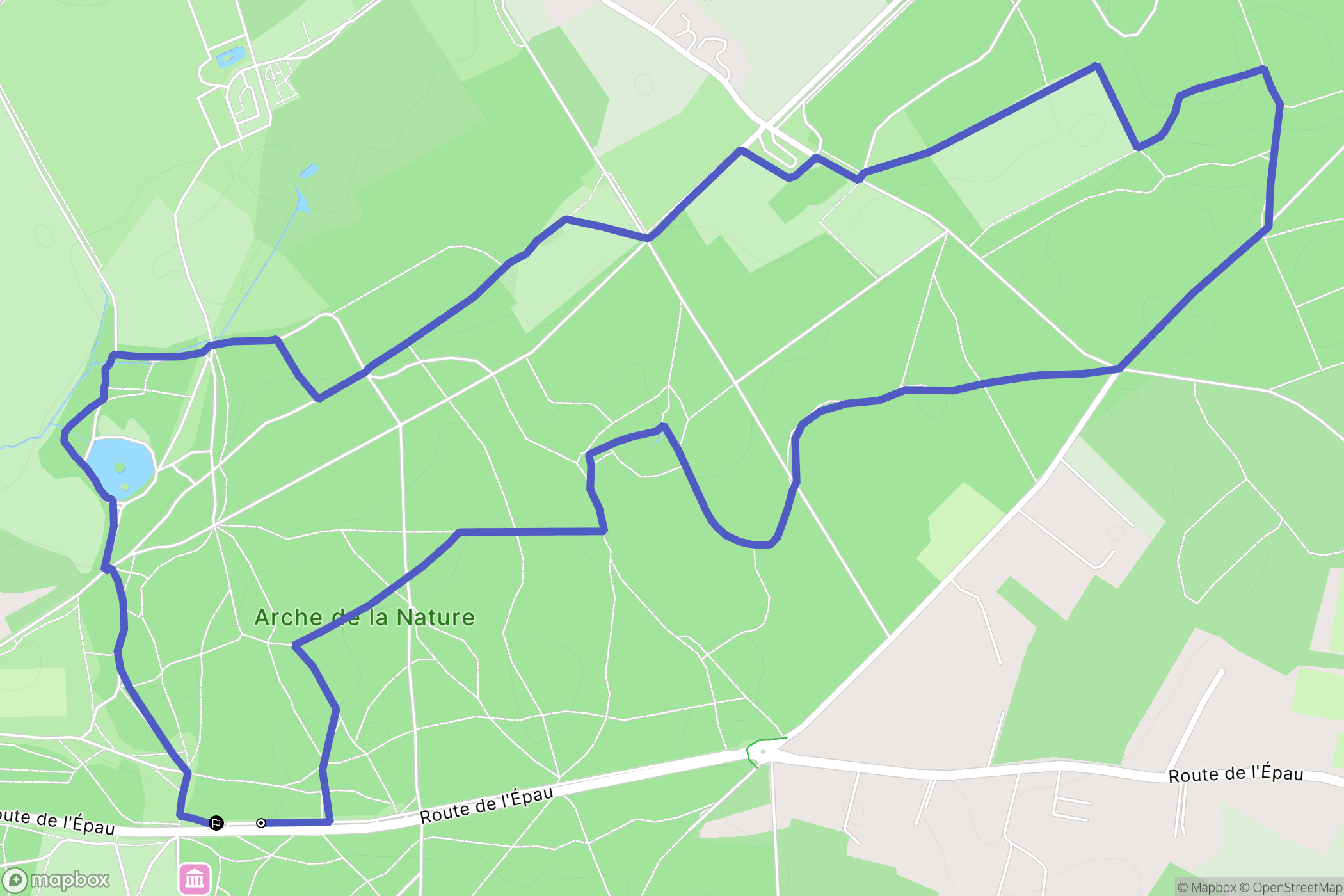 Changé : carte du parcours de randonnée - France