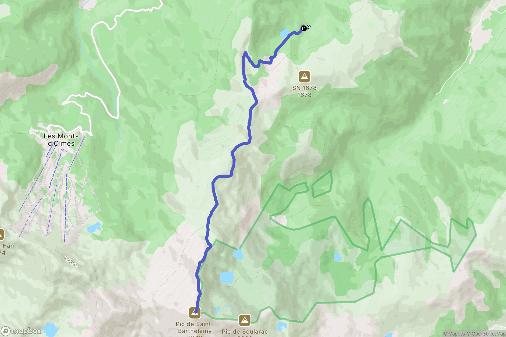 Montferrier : carte du parcours de randonnée - France