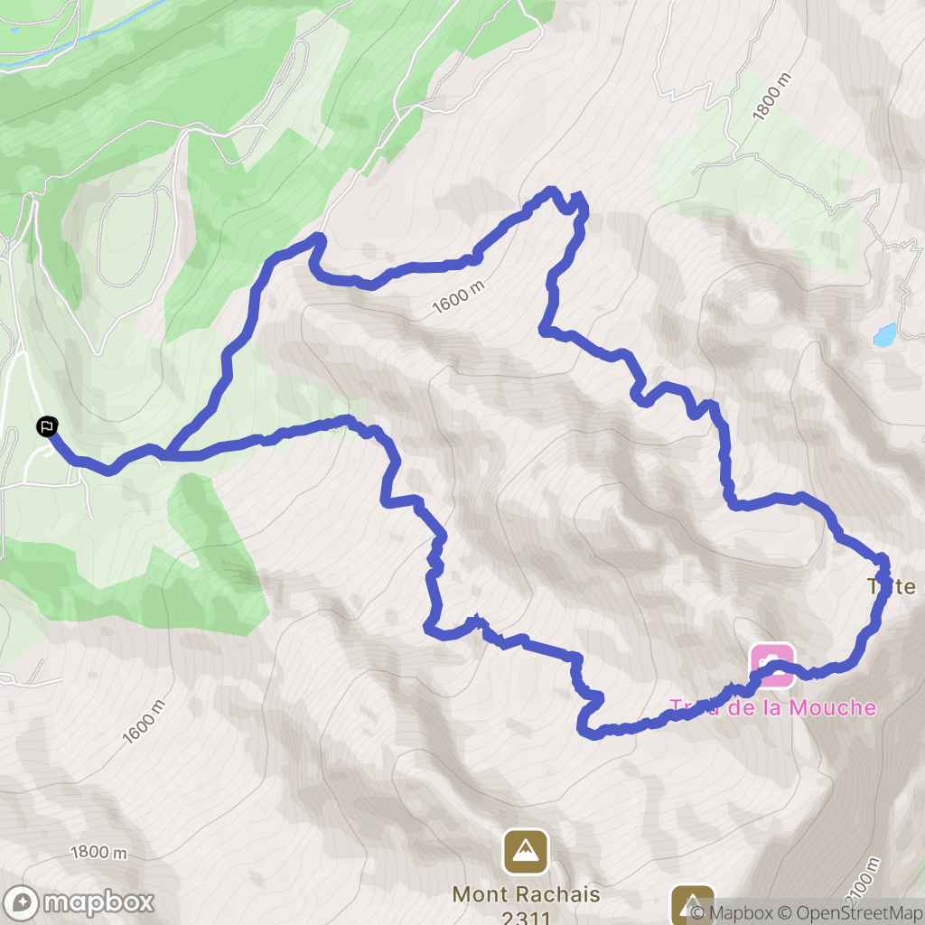 La Clusaz : carte du parcours de randonnée - France