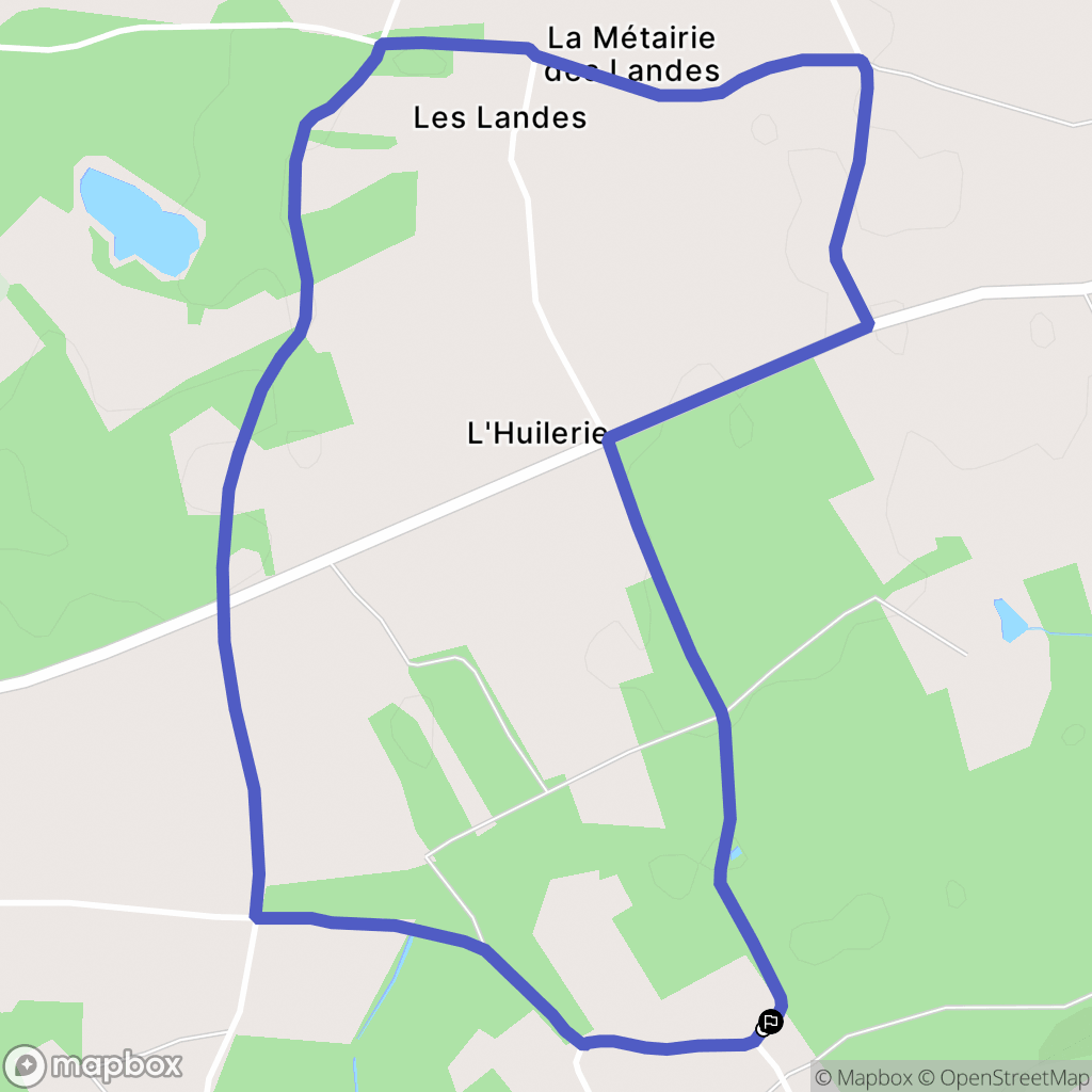 Huillé-Lézigné : carte du parcours de randonnée - France