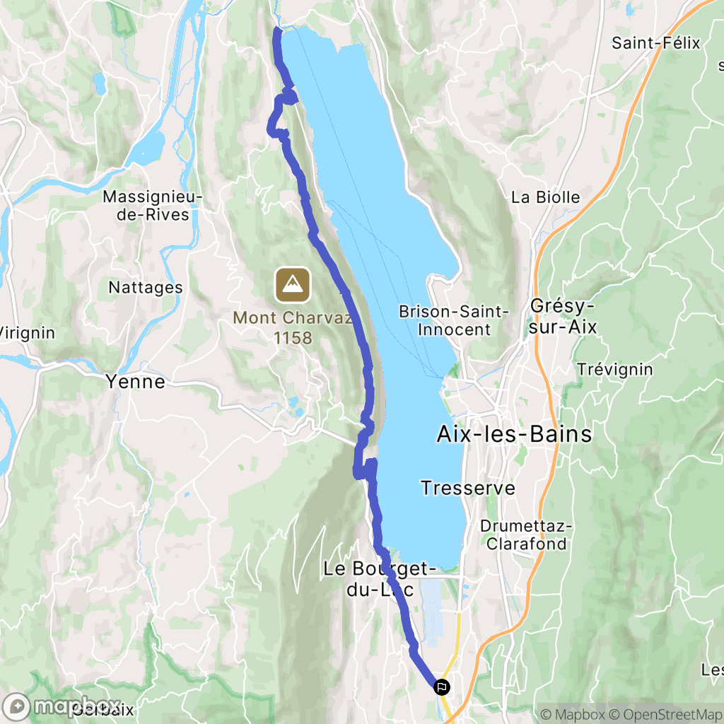 Voglans : carte du parcours de randonnée - France