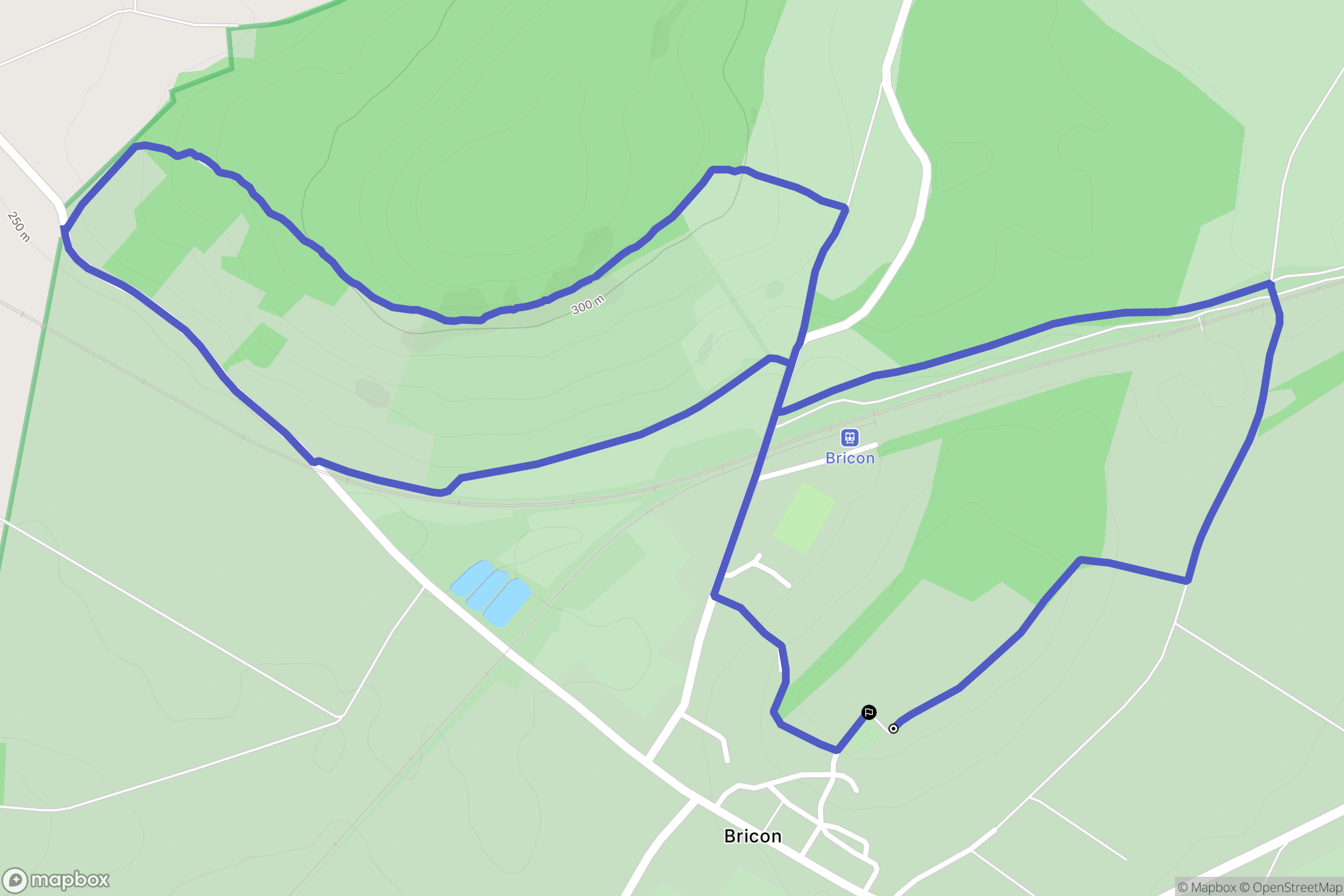 Bricon : carte du parcours de randonnée - France