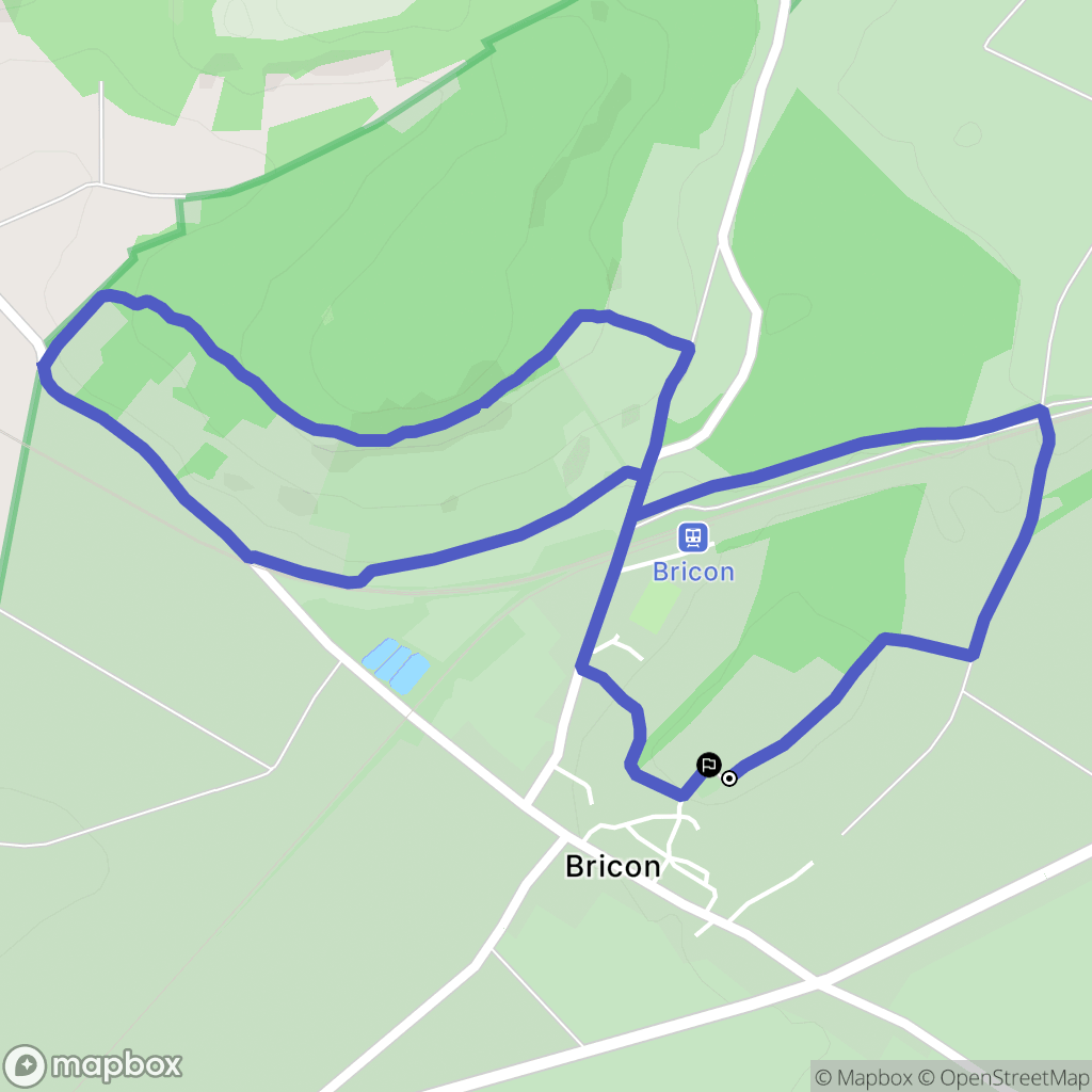 Bricon : carte du parcours de randonnée - France