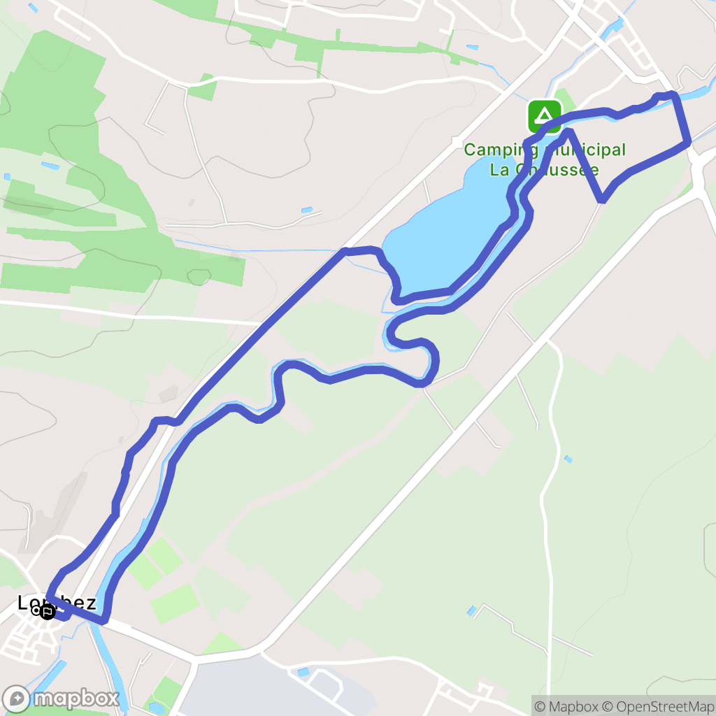 Lombez : carte du parcours de randonnée - France