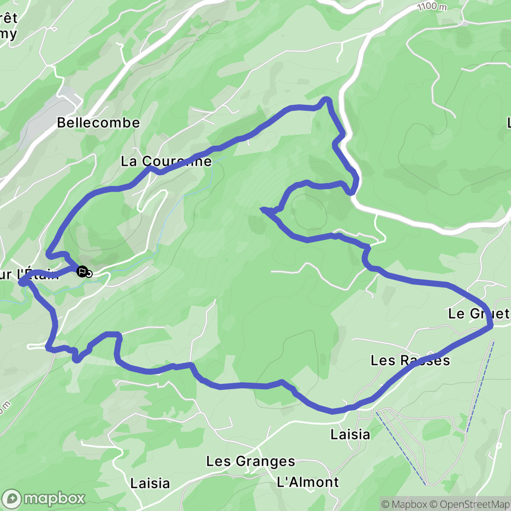 Septmoncel les Molunes : carte du parcours de randonnée - France
