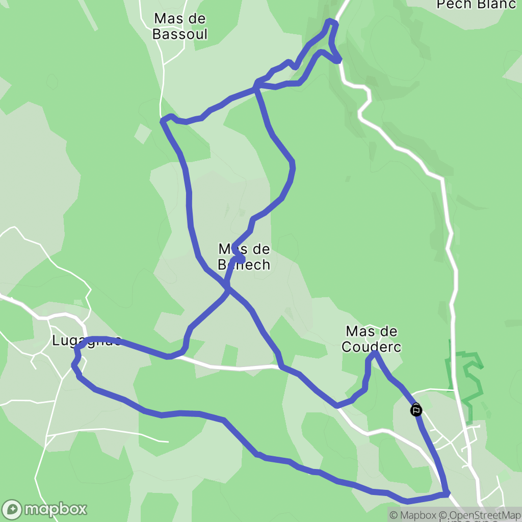 Limogne-en-Quercy : carte du parcours de randonnée - France