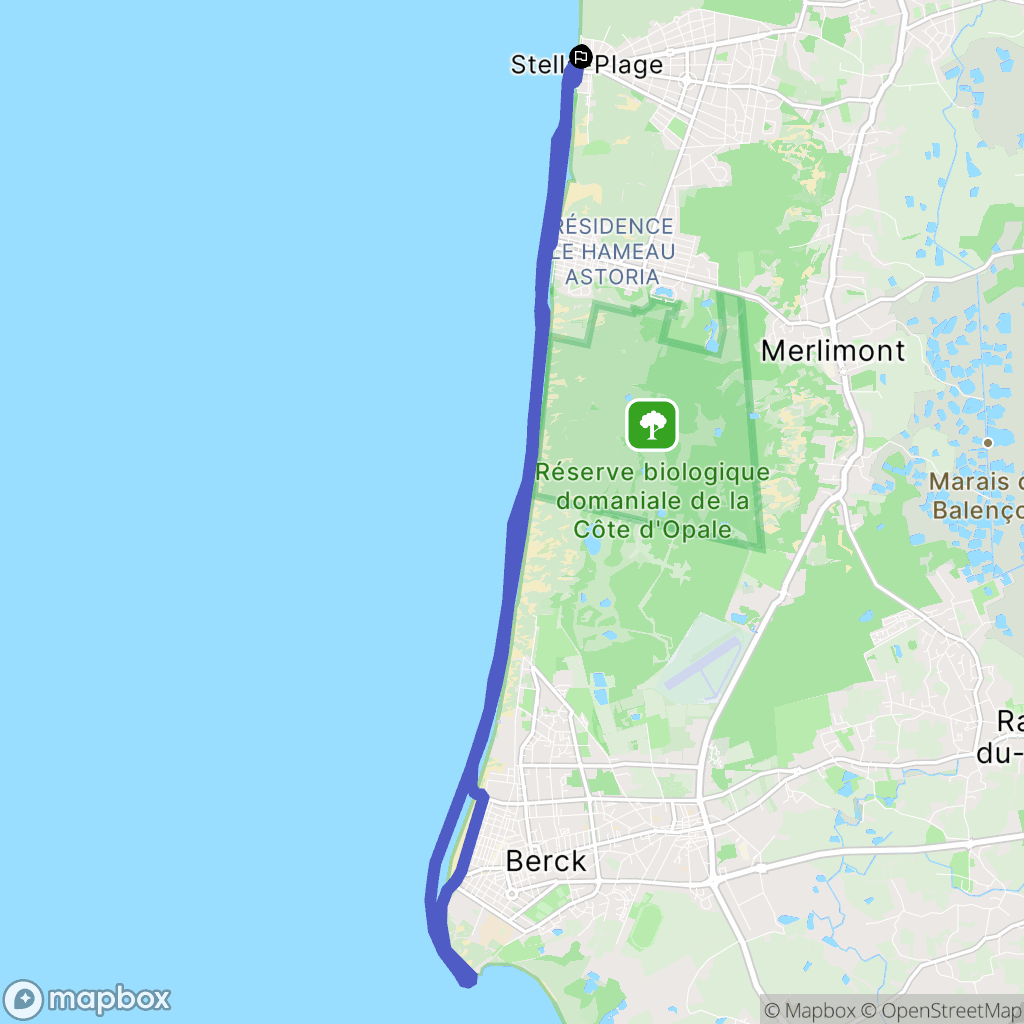 Cucq : carte du parcours de randonnée - France