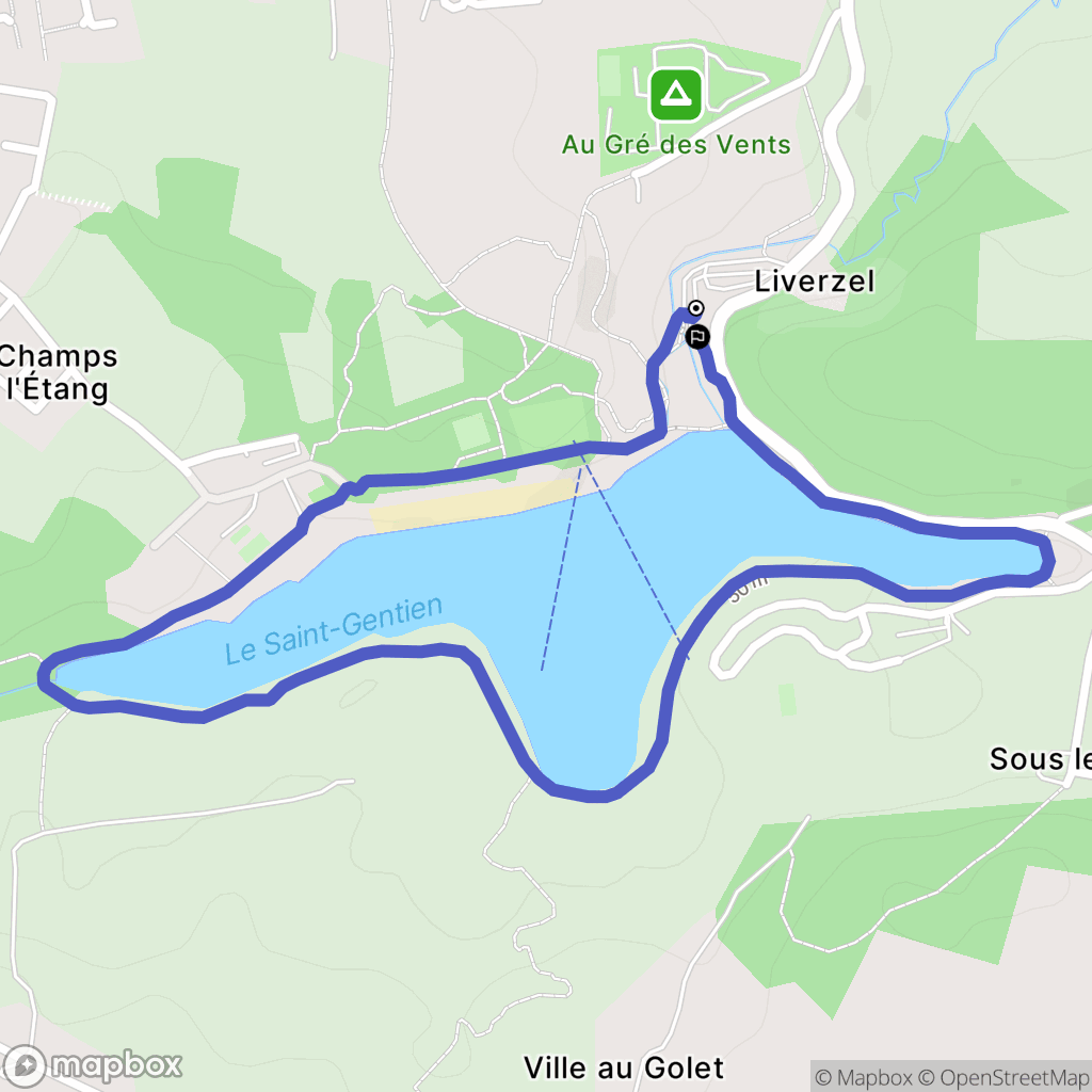 Malansac : carte du parcours de randonnée - France
