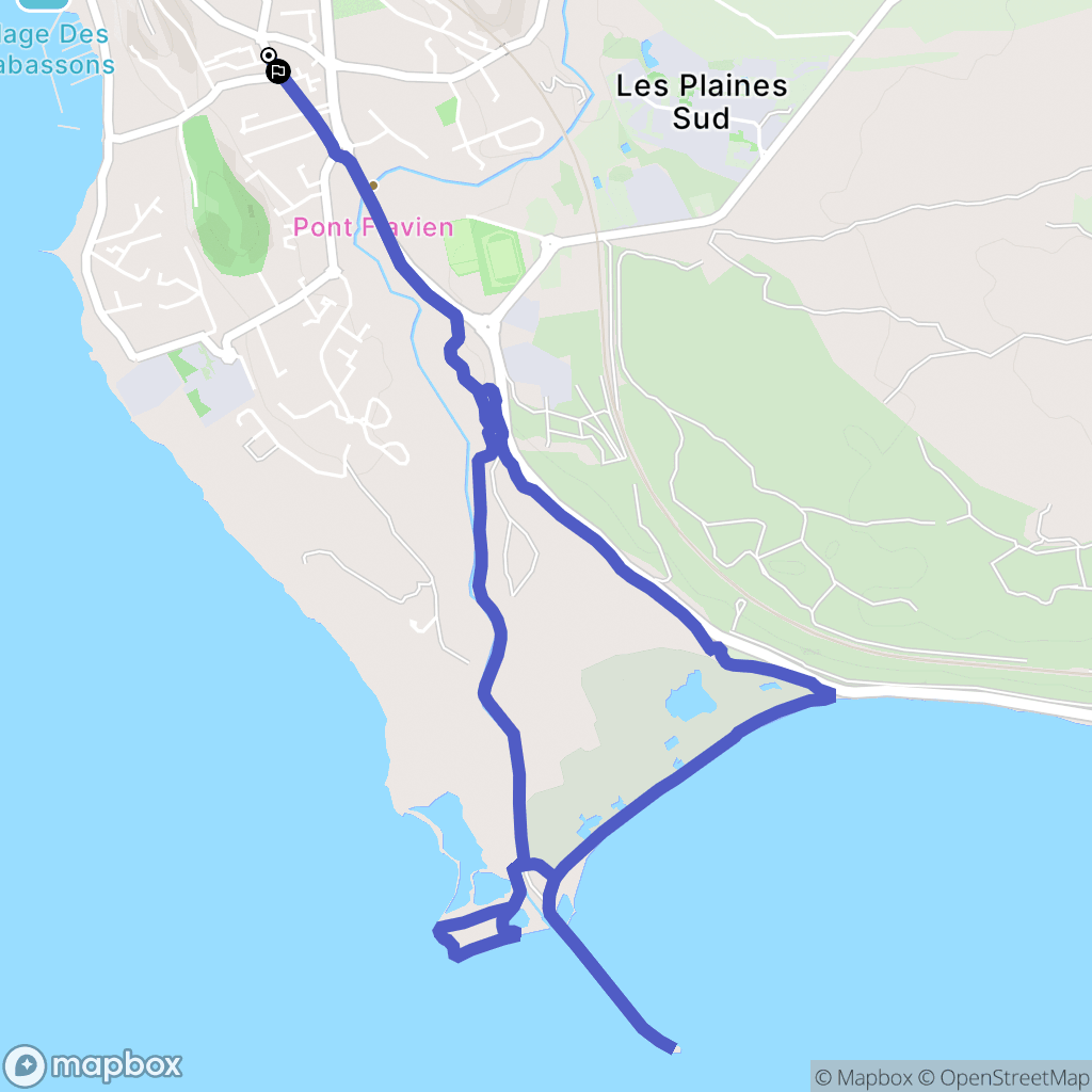 Saint-Chamas : carte du parcours de randonnée - France