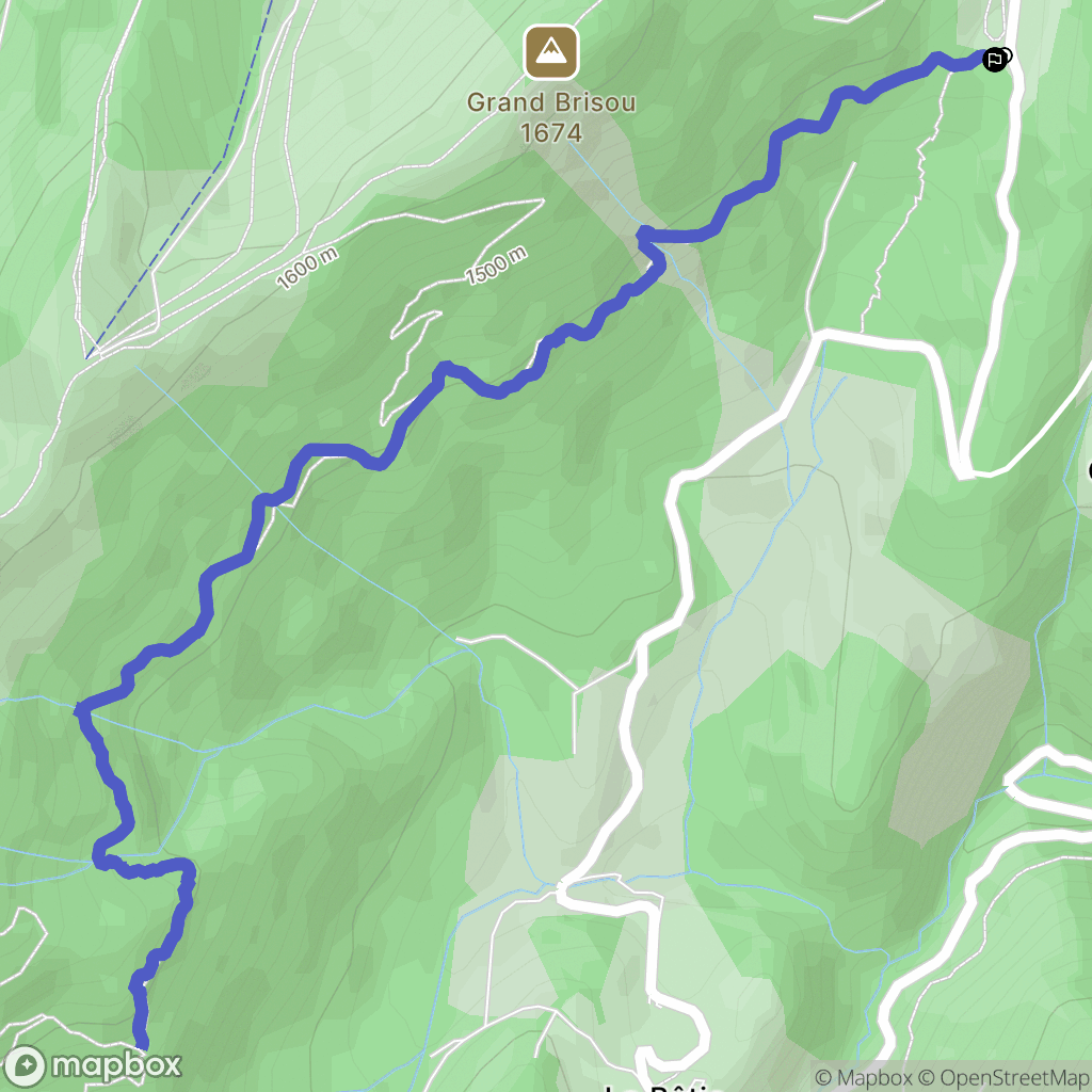 Gresse-en-Vercors : carte du parcours de randonnée - France