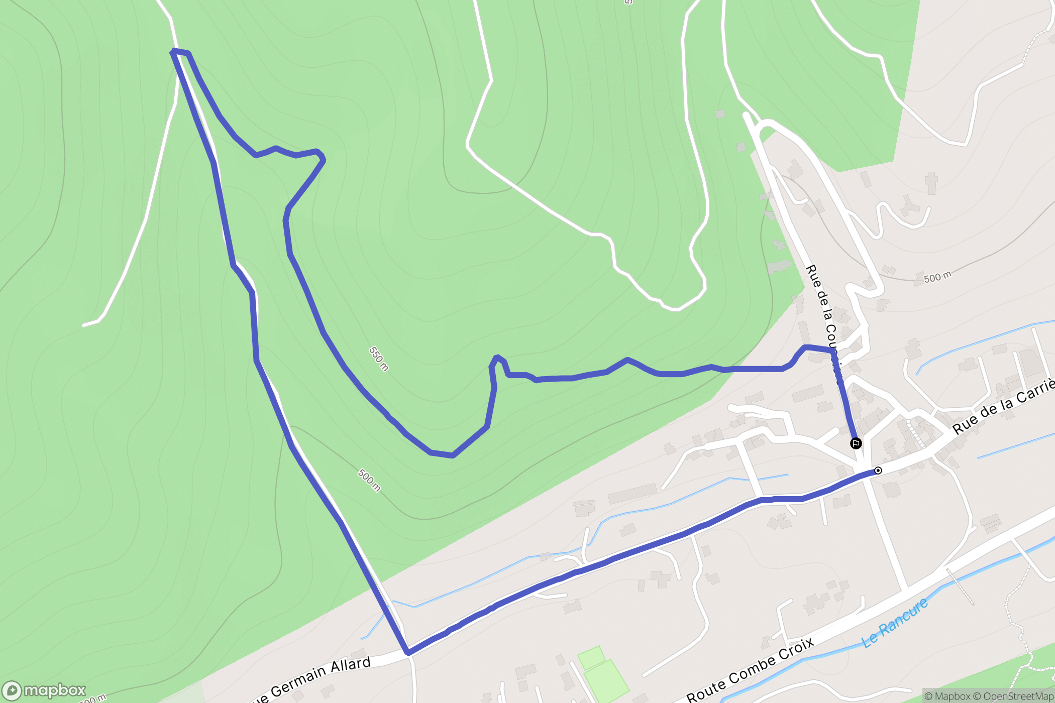 Le Castellet : carte du parcours de randonnée - France