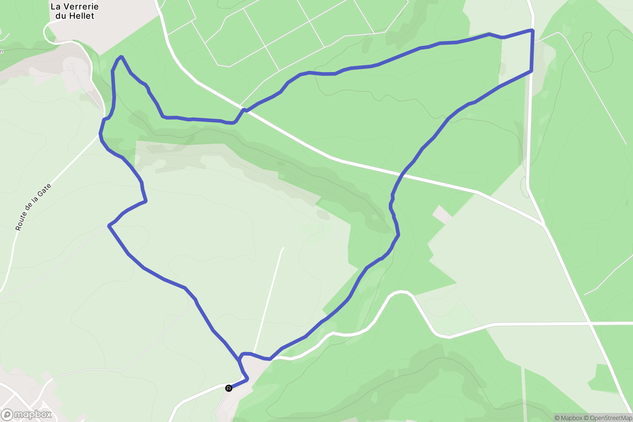Mesnières-en-Bray : carte du parcours de randonnée - France