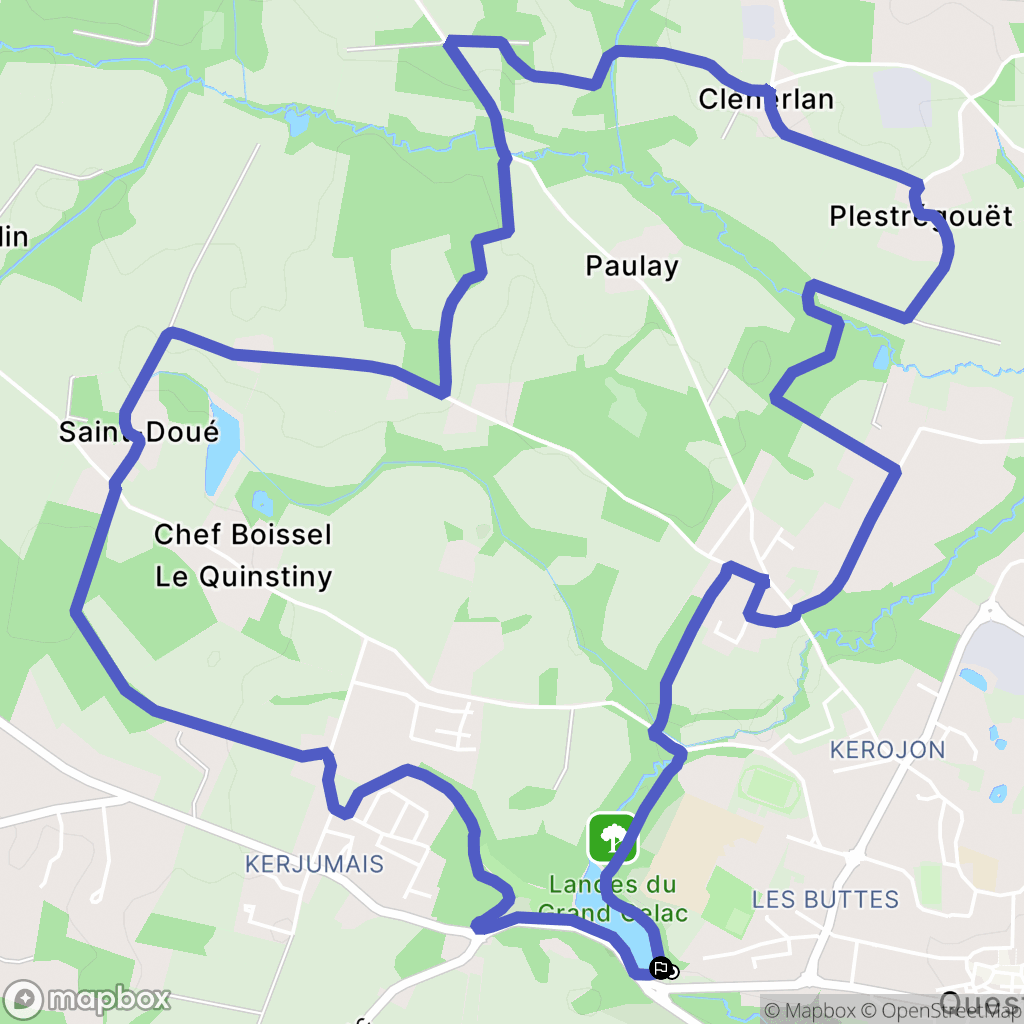Questembert : carte du parcours de randonnée - France