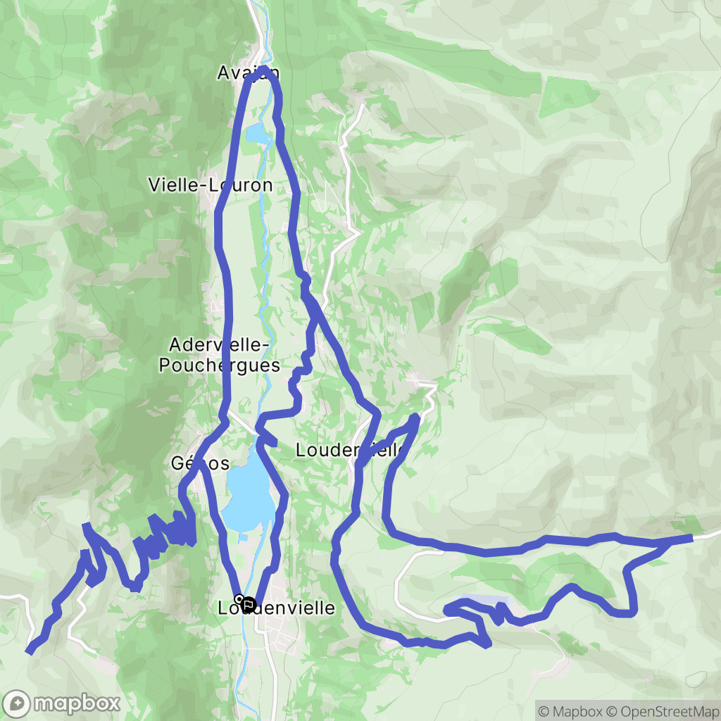Loudenvielle : carte du parcours de randonnée - France