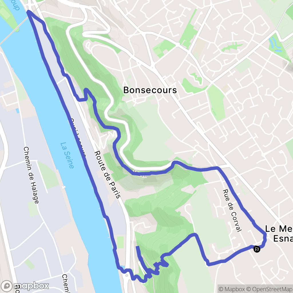 Le Mesnil-Esnard : carte du parcours de randonnée - France