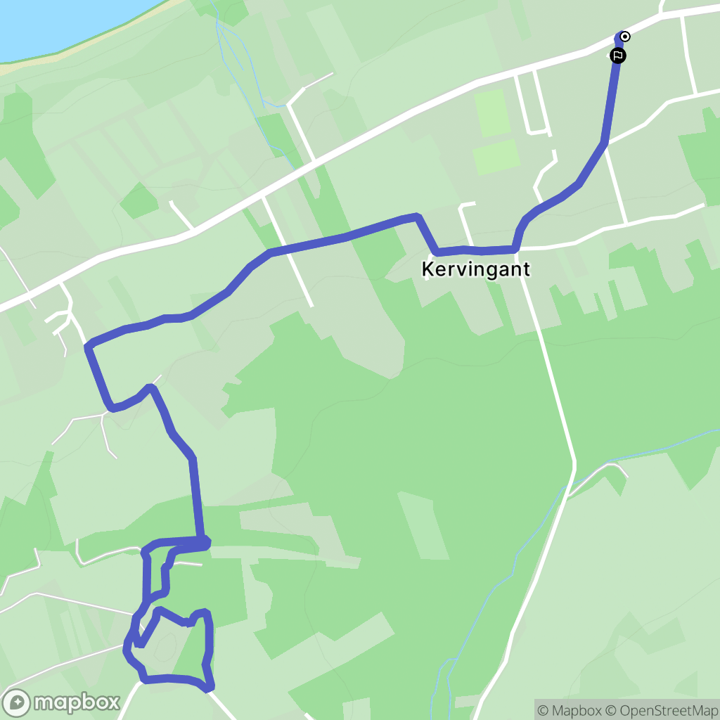 Lanvéoc : carte du parcours de randonnée - France
